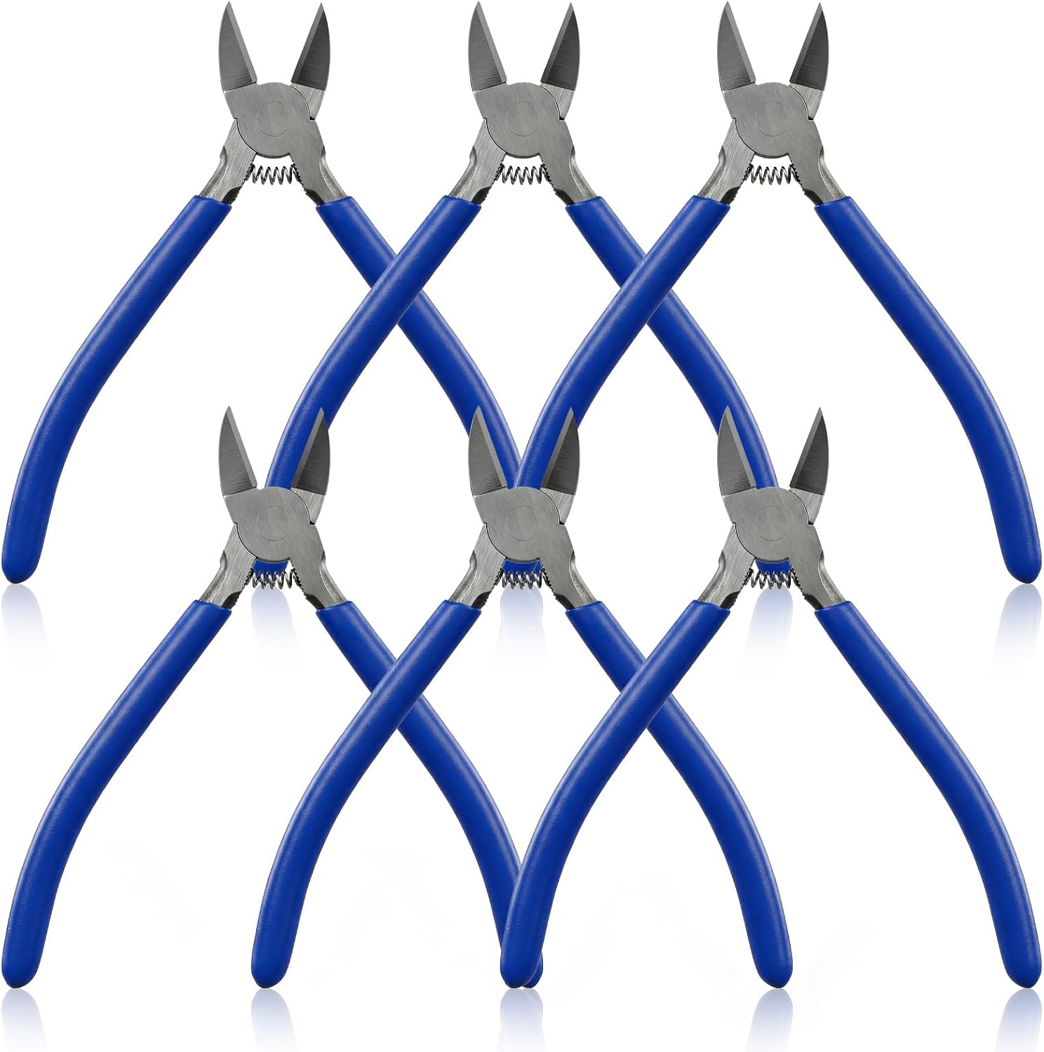 6 Pcs Wire Cutters, 6 inch Dikes Small Wire Cutters Flush Cutters Wire Snips Clippers Diagonal Cutters Side Cutters Cutting Pliers or Jewelry Making, Models, Zip Ties Plastic Wire Snips
