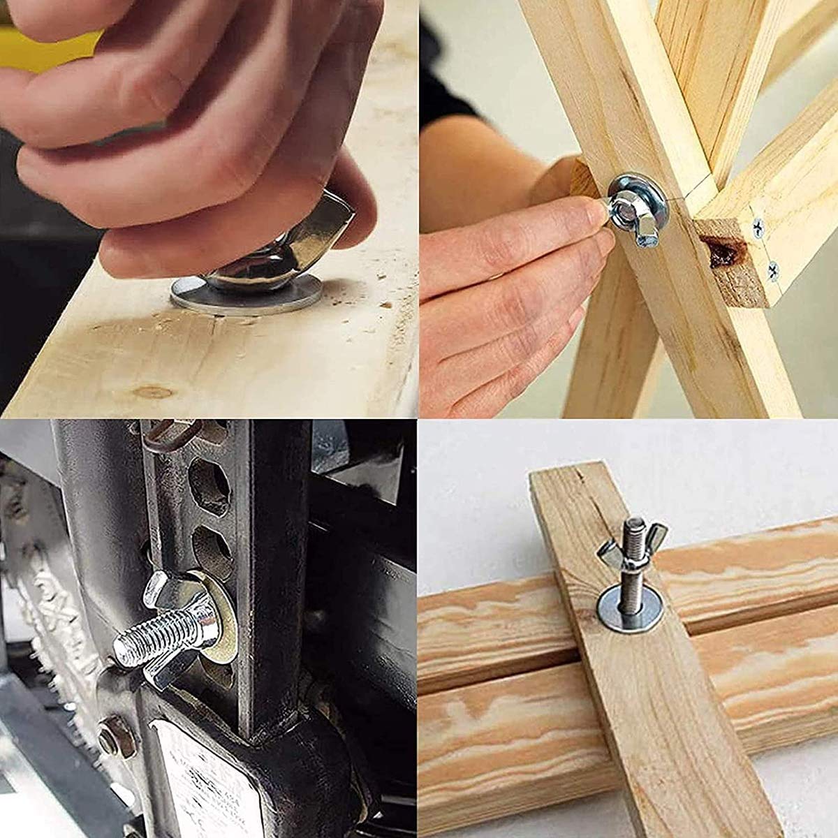 M12 Tuecas de Mariposa de Alas De Acero Inoxidable (Paquete de 10) para Tornillos Roscados - Sujetadores Tarea Pesada Estándar Certificado ISO965 DIN315 M12 Fácil Apriete Wing Nuts (22.3mm x 49.4mm)