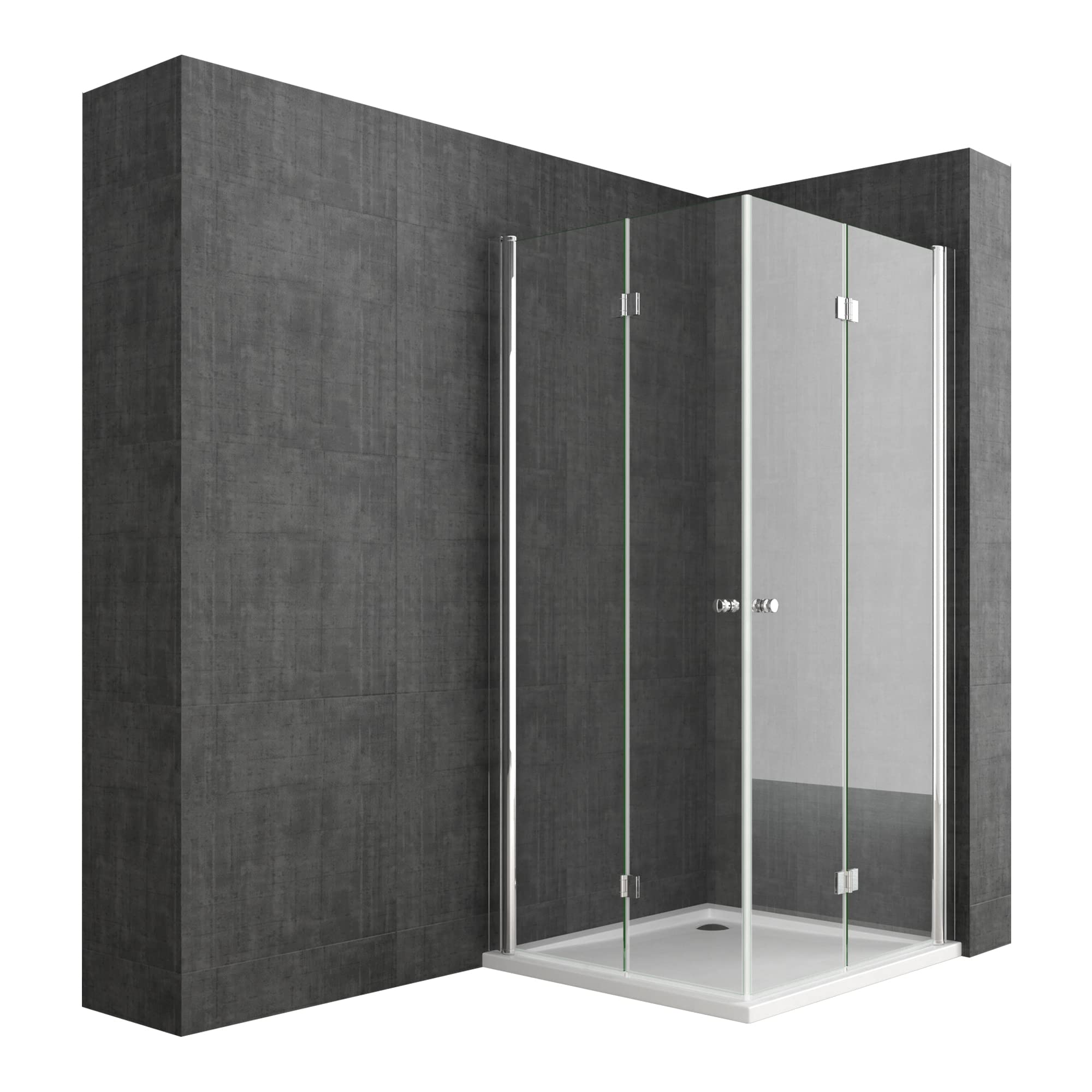 Buy Durovin Bathrooms L Shape Rectangular Frameless Shower Cubicle