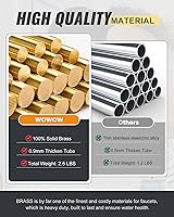 Vista 6 de WOWOW Grifo de llenado de ollas de bronce antiguo, grifo de cocina de montaje en pared de latón con brazos oscilantes de doble junta