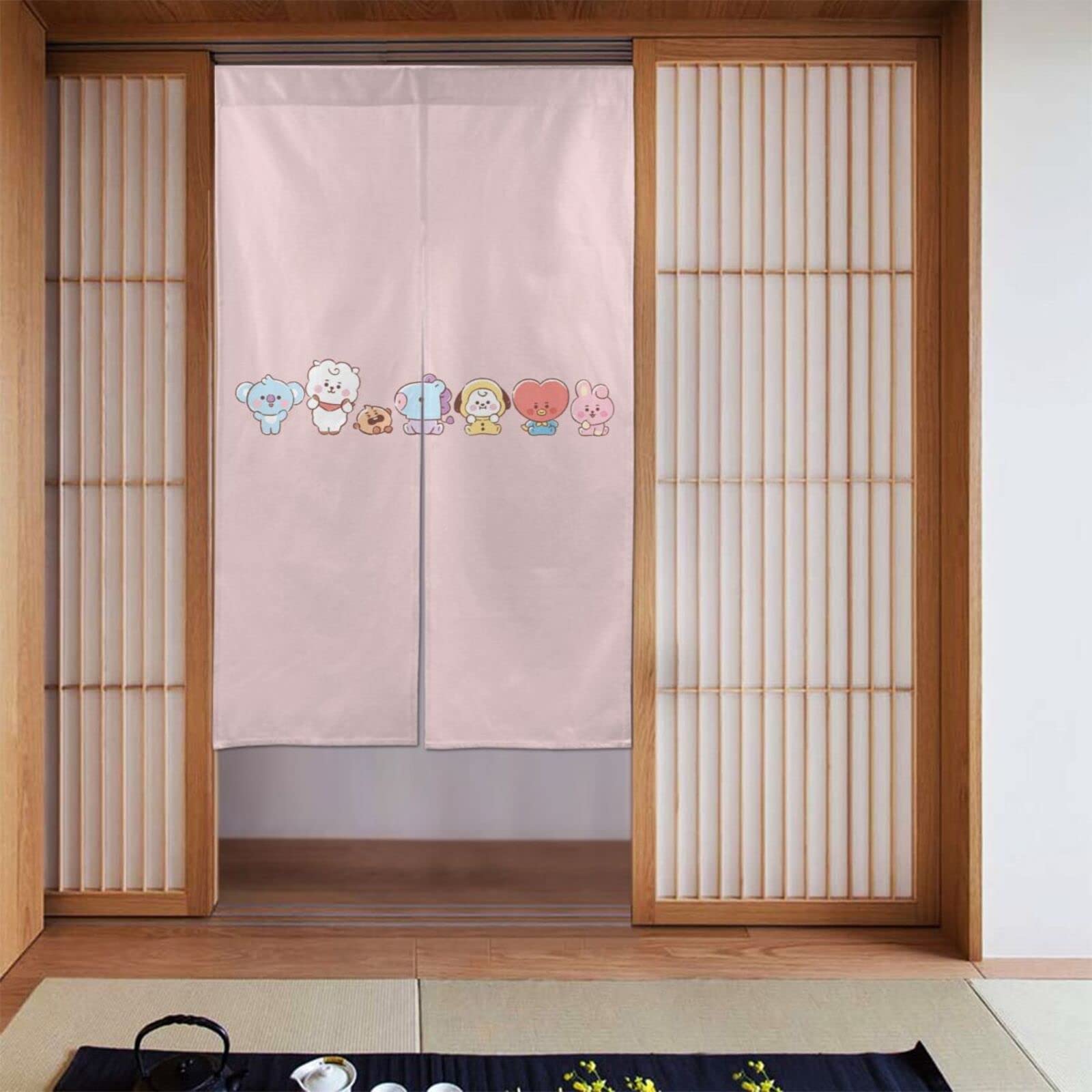 Amazon｜Bt21 のれん暖簾 おしゃれ遮光間仕切り玄関目隠し 断熱 防音