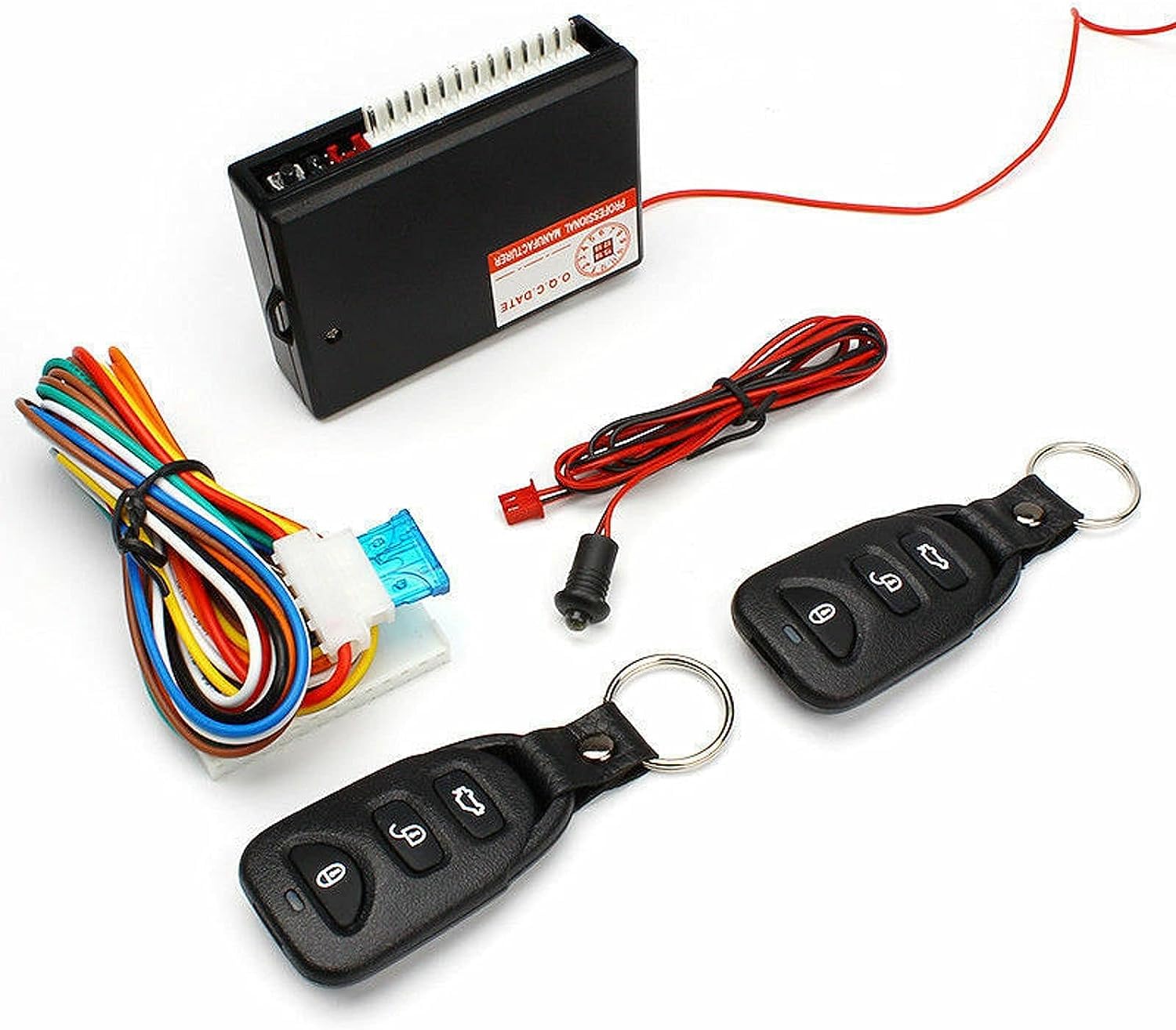 Supernic Car 2 Doors Keyless Locking Kit Remote Central Vehicle Entry System DT Universal Remote Alarm System Suitable for General Purpose Cars