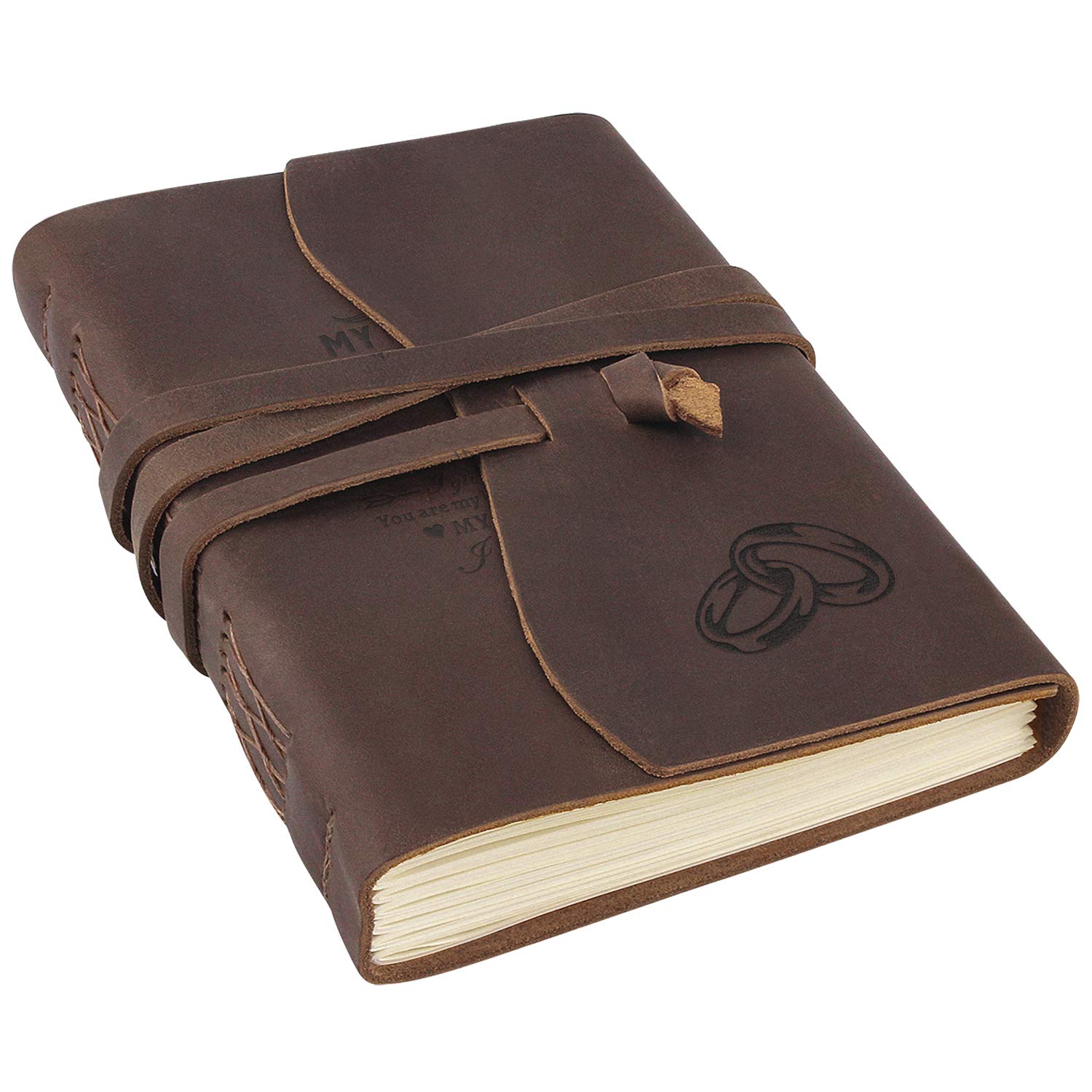 Diario in pelle personalizzato con incisione per marito, blocco note antico fatto a mano rilegato in pelle, regalo da uomo, regalo da moglie, regalo ideale per San Valentino, Natale, compleanno