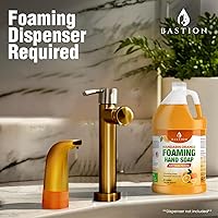 Vista 6 de Bastion Jabón de manos antibacteriano espumoso: recarga de lavado de manos de espuma instantánea con aroma a naranja mandarina de 1 galón (128 oz)