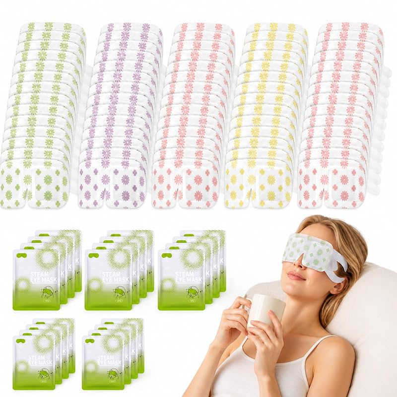 Máscaras de vapor aquecidas para os olhos Dansib, descartáveis, 5 fragrâncias, Pacote com 60
