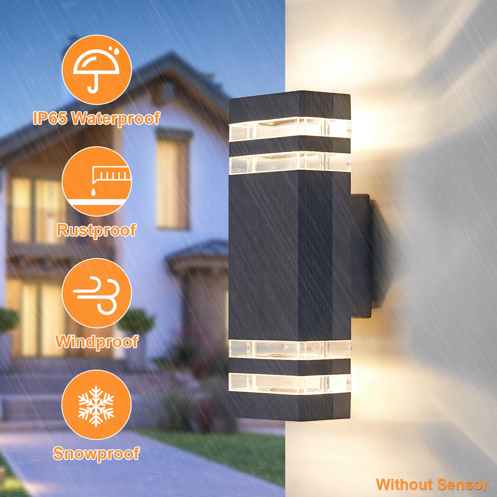 CELAVY LED Applique Murale Exterieur Moderne 10W, IP65 Etanche Lnaire Lampe Extérieur, GU10