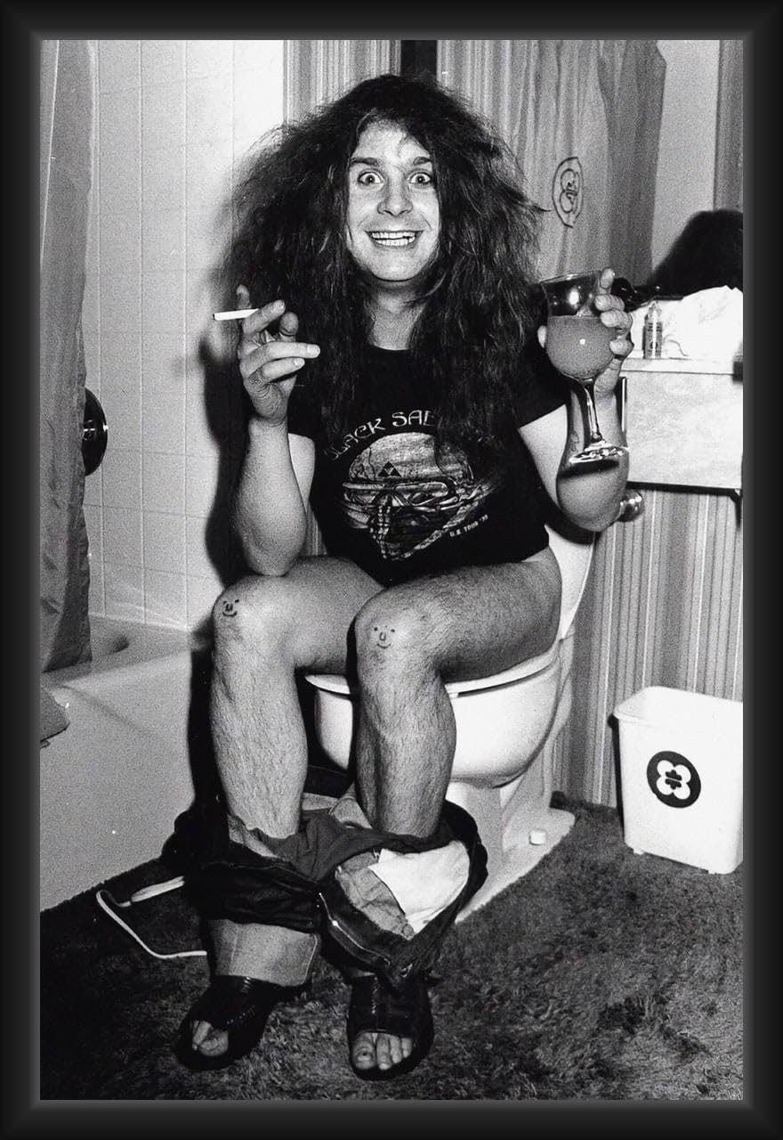 Cadre poster Ozzy Osbourne 61x91 cm en bois avec verre Plexi