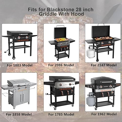 Miniatura 5 de Grisun 5483 Griddle Cover and Wind Guards for Blackstone 28 inch Griddle with Hood