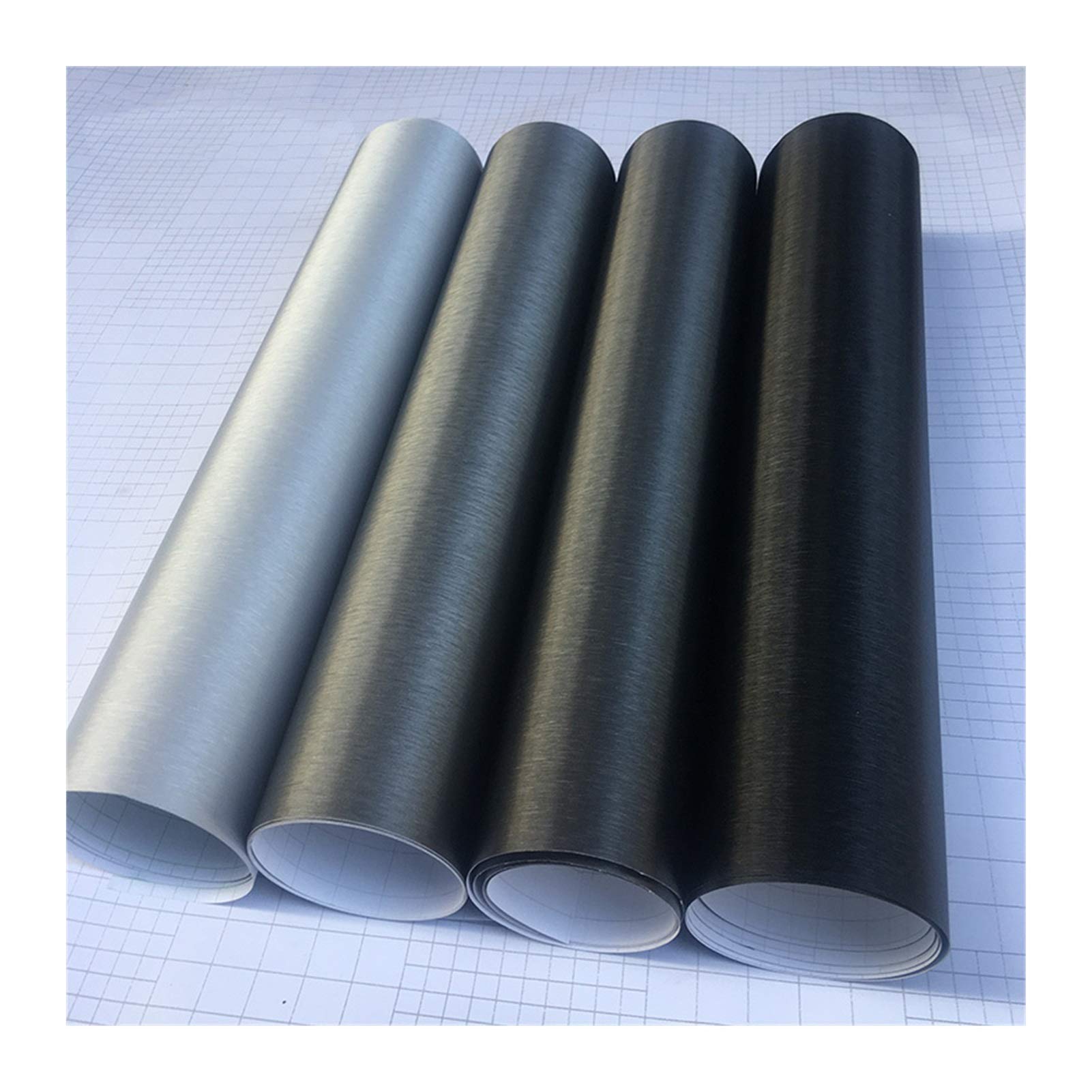 Auto Schutz Carbon Folie, 50cm * 1/2/3/4/5 m Car Styling Matte Brushed Auto Kunststoff-Verpackungs-Vinylfilm-Motorrad-Auto-Aufkleber-Abziehbild(Deep Grey,50cm x500cm)