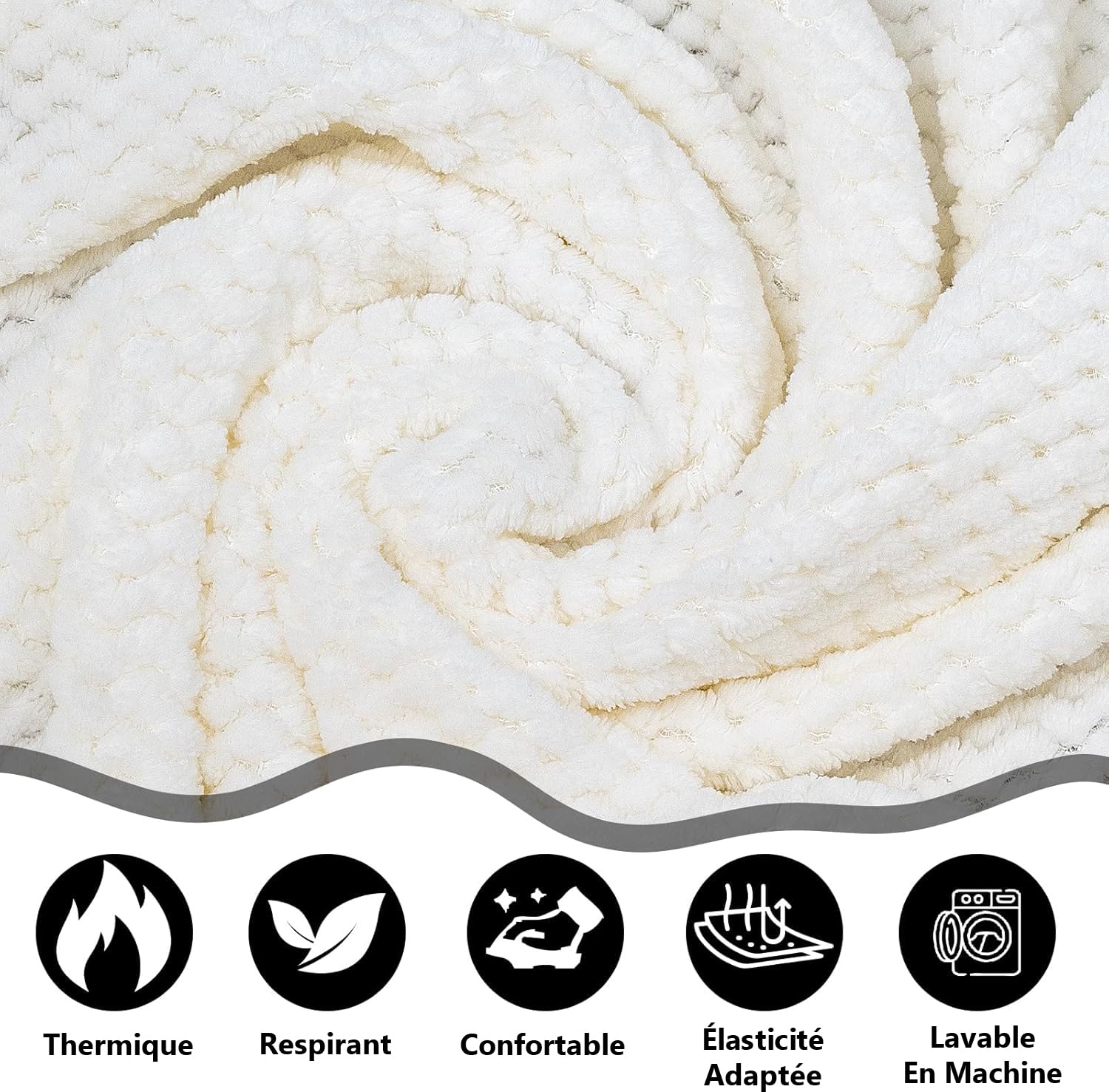 Lot de 4 Serviettes Enveloppantes Femme, Boutons Pression, Blanc, 85 cm | Paréos de Bain Doux et Absorbants avec Haut Élastique pour Spa, Sauna, Hammam, Piscine, Hôtel et Salon de Beauté
