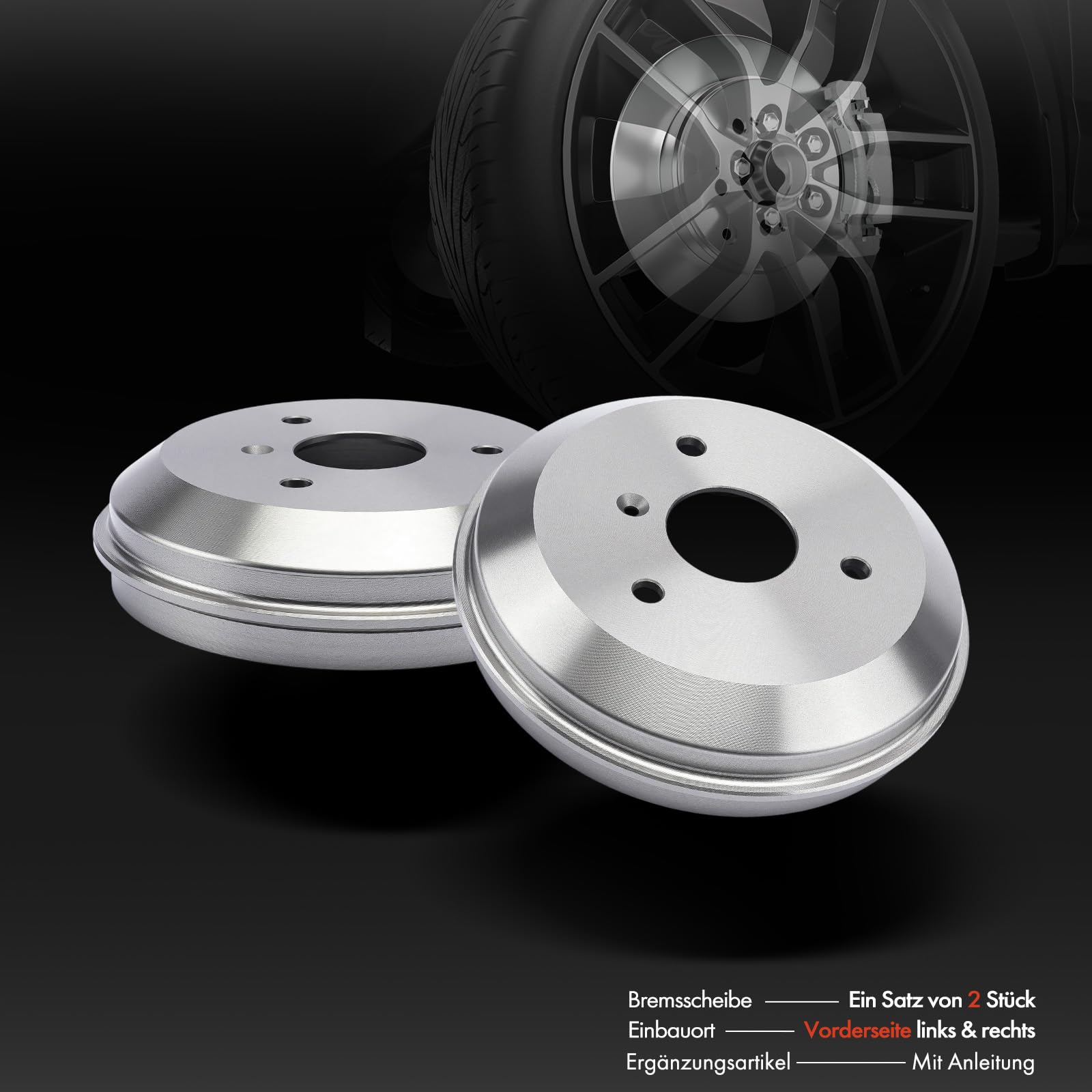 Frankberg 2 tamburi freno asse posteriore 4514230001 | Compatibile con: Crossblade 450, Cabrio 450, Fortwo Coupé 451, Fortwo Coupé 450, City-Coupé 450