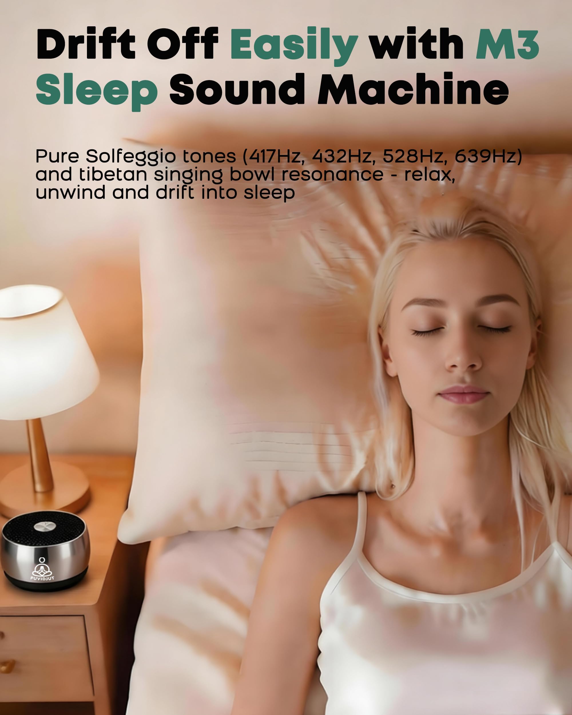 Klangfrequenz-Maschine, PUVIDJUT Meditationston-Heilgerät – Solfeggio-Bad für Yoga, Achtsamkeit, Meditation, Singtherapie-System von Chakra und Stress