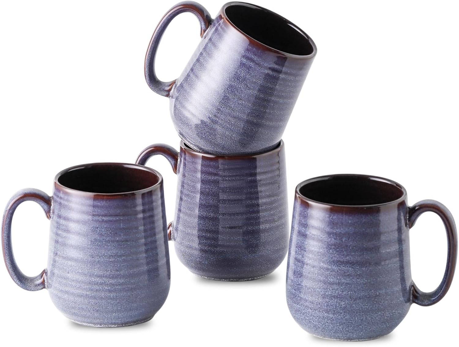 Coffee Mugs Set, 12 oz Coffee Cups Set of 4 with Big Handle