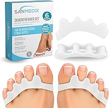 Toe Separators for All Toes - 3 Pairs / 6 Pieces Toe Separators Silicone Hallux Valgus, 0% BPA Toe Straightener for Overlapping Toes, Toe Spacer