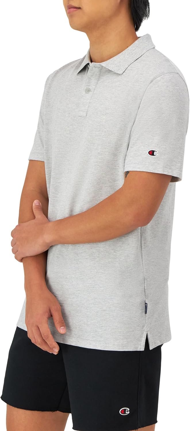 Champion Men's Polo T-Shirt, Moisture Wicking, Best Polo Shirt for Men, Short-Sleeve Tee