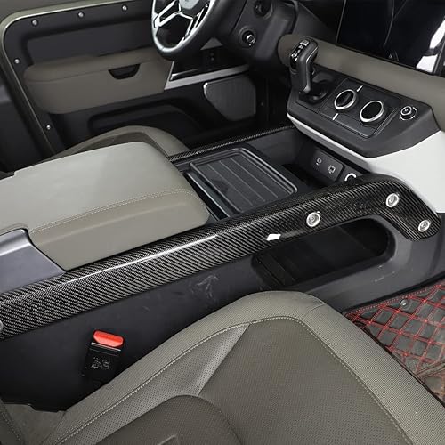 Miniatura 3 de Accesorios de fibra de carbono para interior de automóvil, cubierta de tira lateral de consola de engranajes para Land Rover Defender 90 110