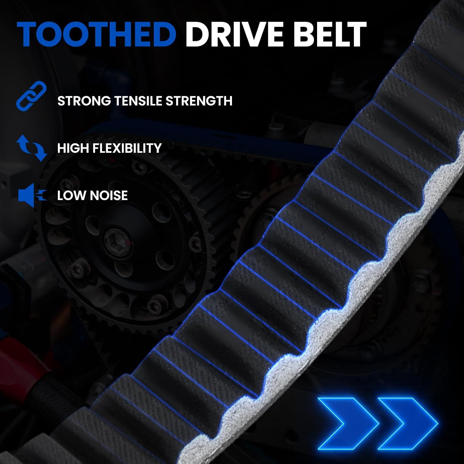 Kart Drive Belt, Pack of 2 Rubber Engine Drive Belt Clutch Belt 9.110.018-9.100.018-725, Compatible with Hammerhead 80T and Mid XRX Karts with Kart 6.5HP Engine, 8.6" x 0.4" x 0.7"