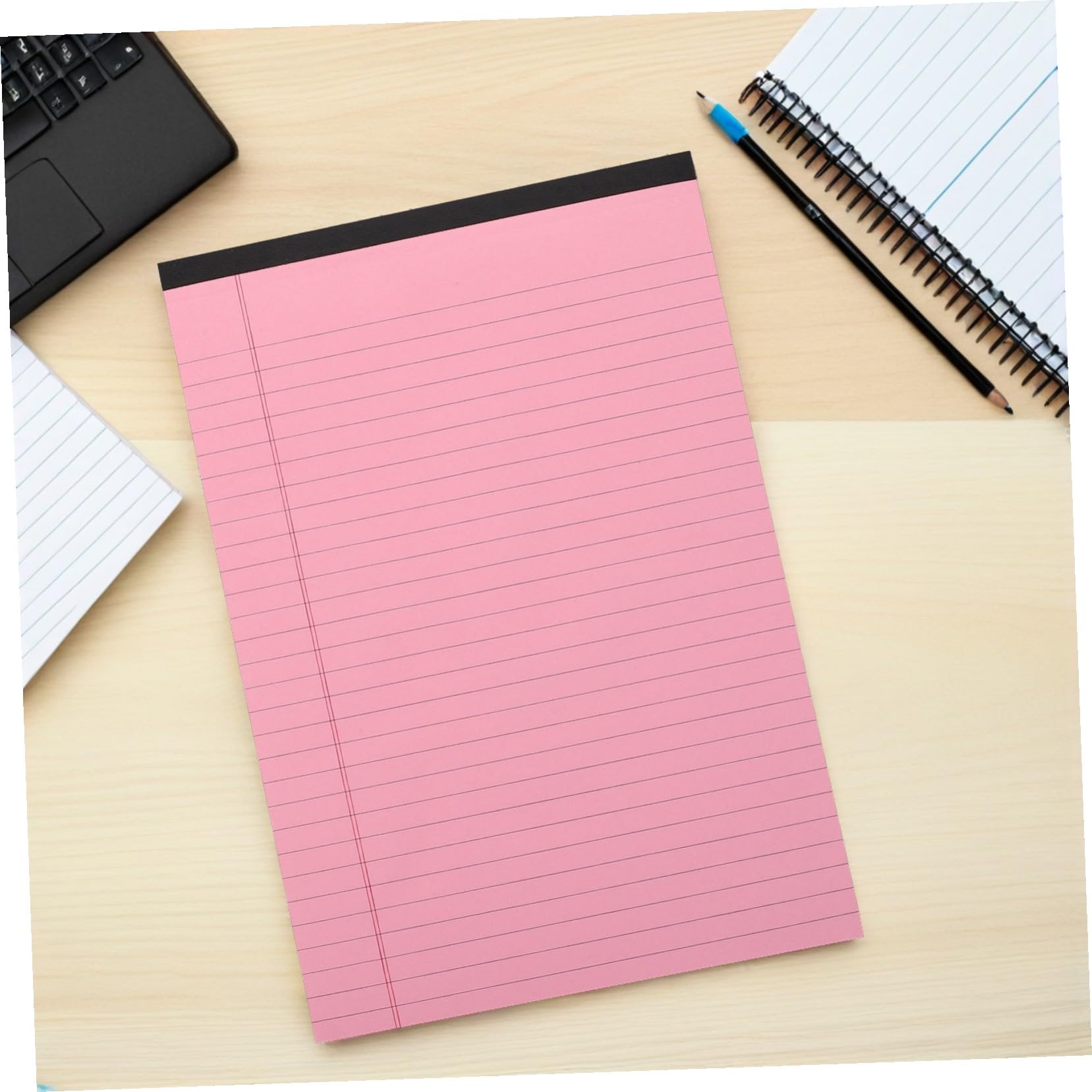 Homoyoyo -Pack A4-notizblöcke Rosa Liniert mit Abreißfunktion Horizontal Papier 4 Stück zum Schreiben und Dokumentieren zu Hause