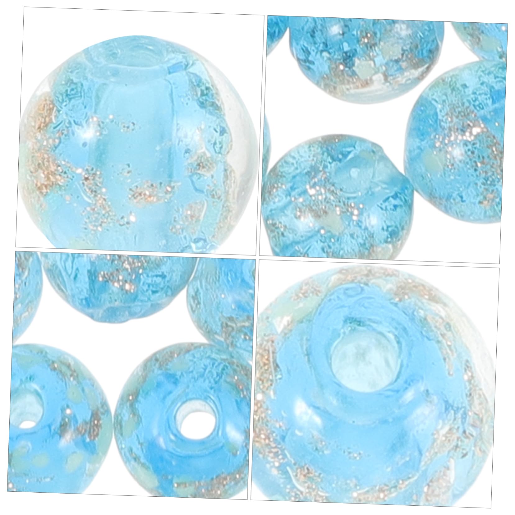500piezas Cuentas De Joyería De Lago De Cuentas Espaciadoras Para Material De Vidrio Duradero Para Collares y Pulseras