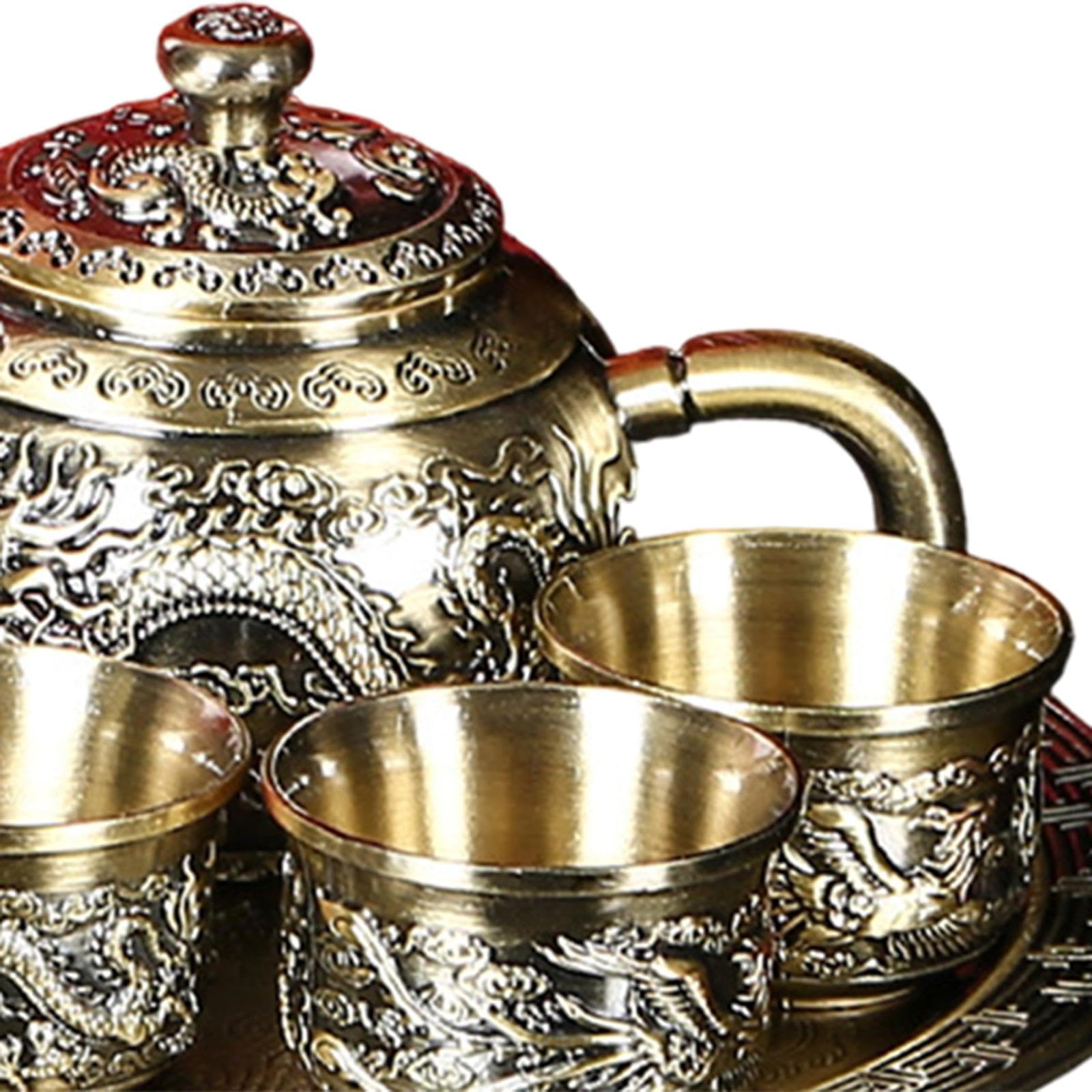 Juego de té Kung Fu con bandeja, reutilizable, para fiestas, pícnic, oficina