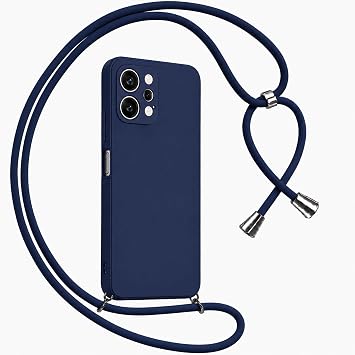 Coverzone Tecno Spark 20 ile Uyumlu  zel  retim Ayarlanabilir  pli Boyun Ask l  Silikon K l f Kadife   Yap l  Viper Boyun  apraz Ta ma  zellikli As labilen  pli Telefon K l f  Lacivert