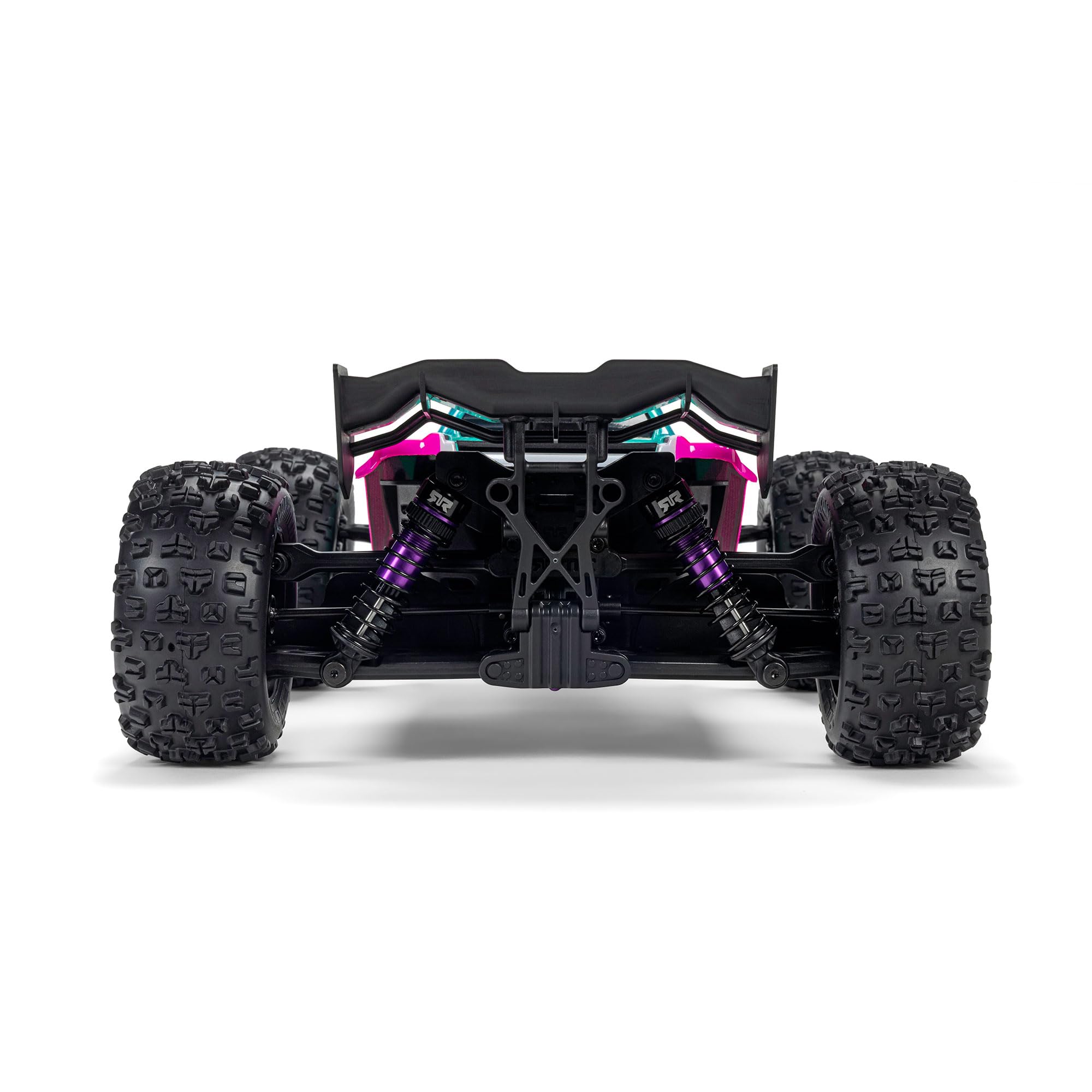 ARRMA Camión de velocidad sin escobillas Mini Kraton 3S DSC 4X4 RTR 1/16 (batería 3S y cargador incluidos), verde azulado/rosa, ARA2508ST2