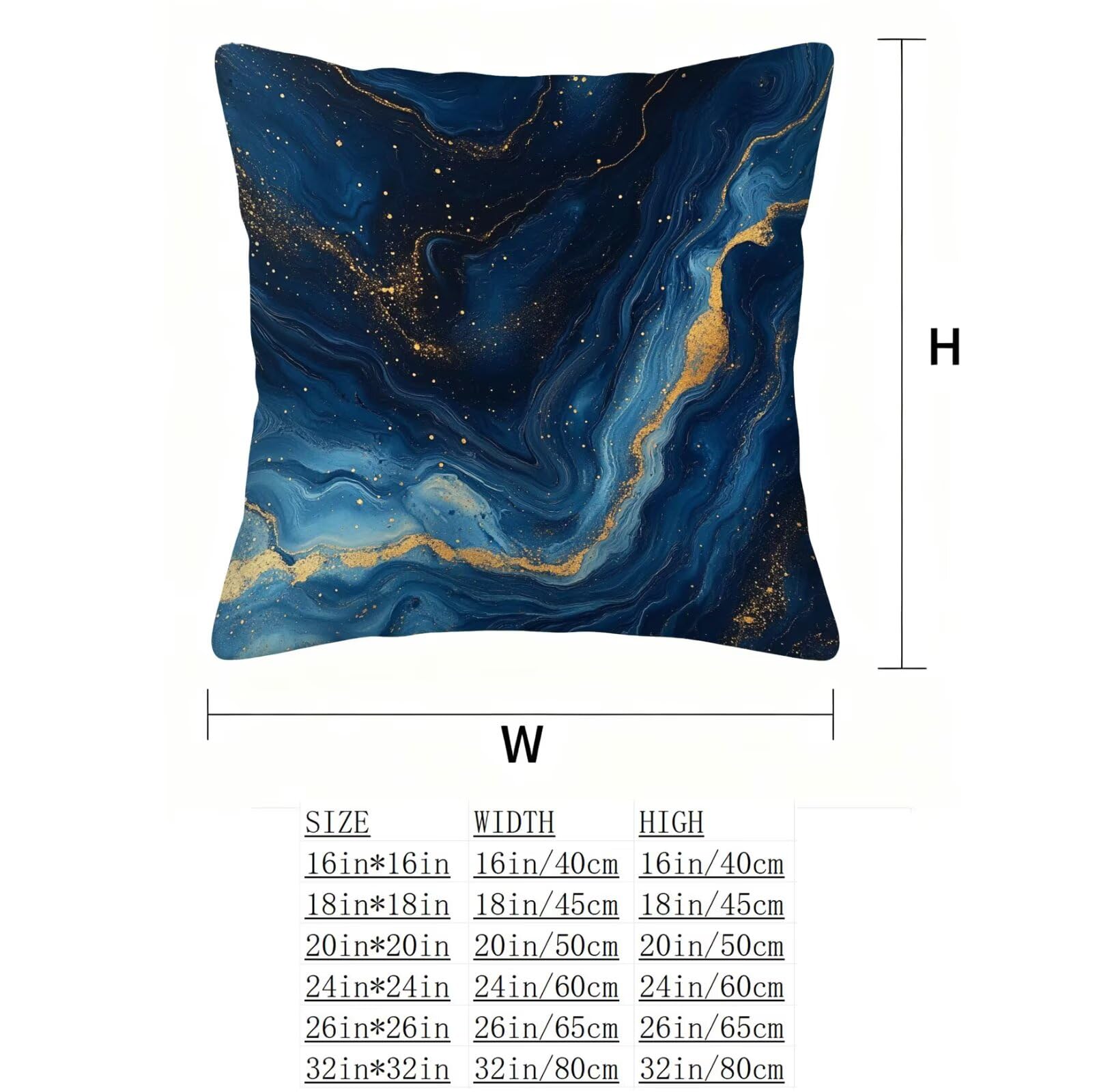 Azul Marino Funda Almohada 60x60 Oro Funda Cojin 60x60 Cojines Sofa Lino Fundas Almohadas Cuadrada Fundas Cojines Juego 4 Protector Almohada Cervicales y Cuello Pillows, para Jardin Dormitorio E - 539