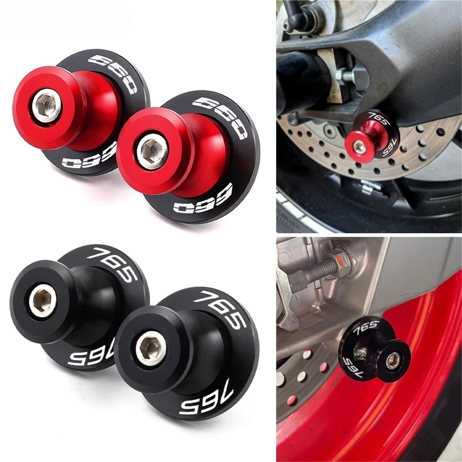 For Triumph Street Triple 765 RS SR 765RS 765R Street Triple 675 Trident 660 CNC Moto Bras Oscillant Bobines Curseurs Support Vis(Gold-765)