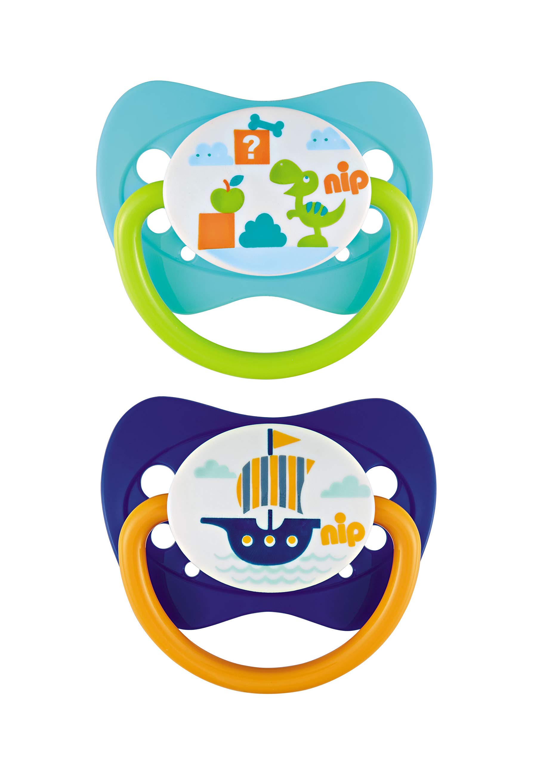 FAMILY SOOTHERS/SILICONE/DINO & SHIP / 5-18M