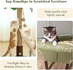 Woochpet Poste d'échafaudage pour chats et chatons d'intérieur - 35.43" Tall Cat Scratching Post avec corde sisale,Palm Tree Cat Scratch Post avec boule suspendue