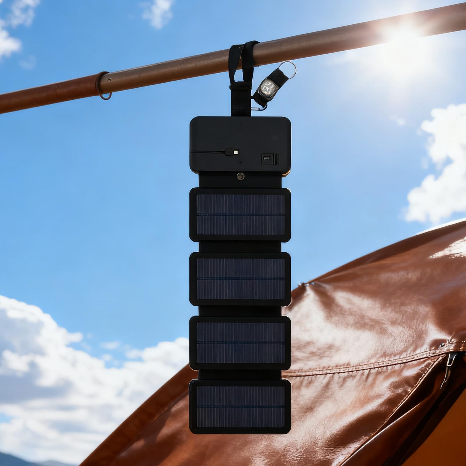 Przenośna Ładowarka Solarna Przenośne Wodoodporne Urządzenie Do Ładowania | Składana Ładowarka do Telefonu Komórkowego Do Kempingu Domu Na Świeżym Powietrzu Samochodu Kampera Wędrówek