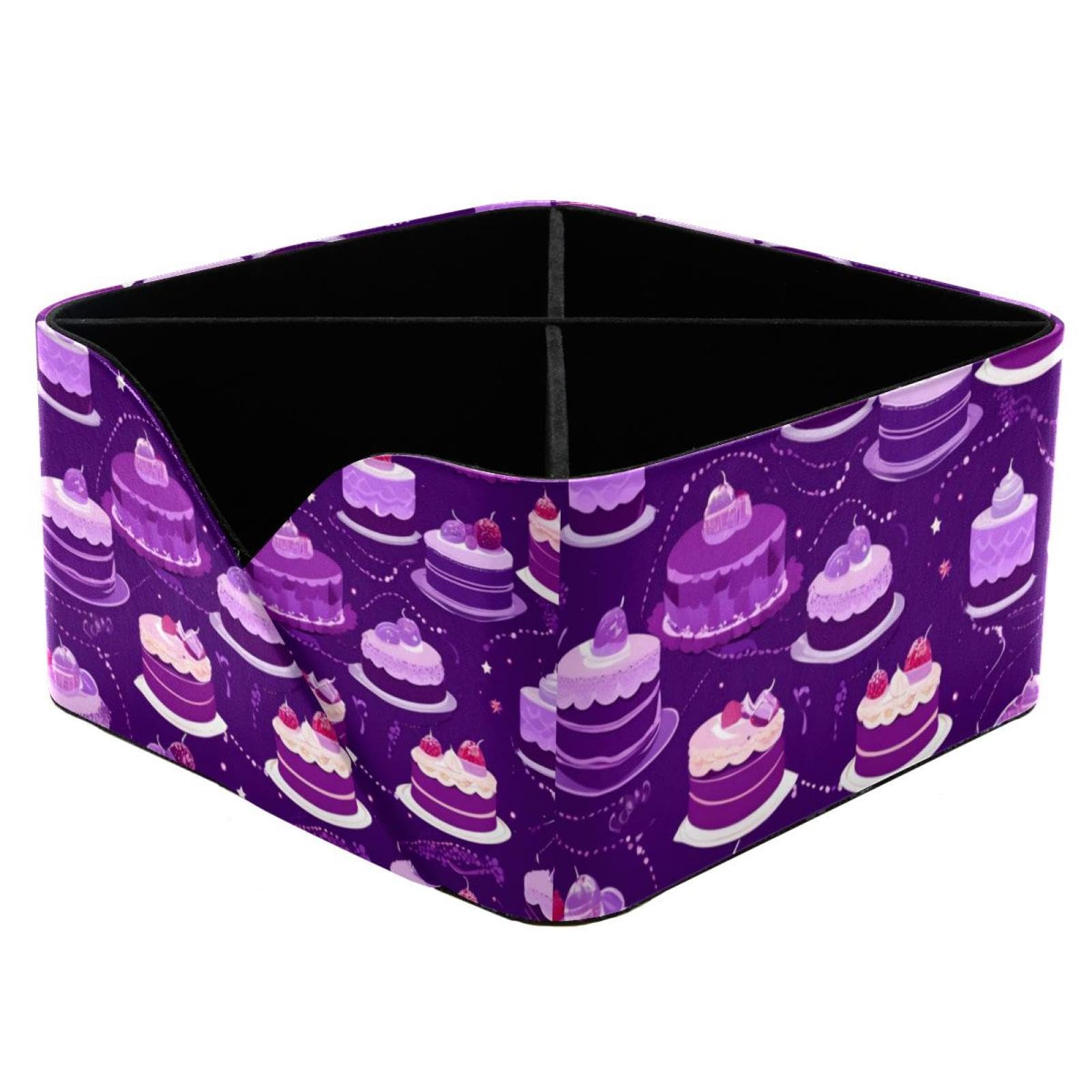 Porte-stylo rectangulaire violet pour une coiffeuse bien rangée