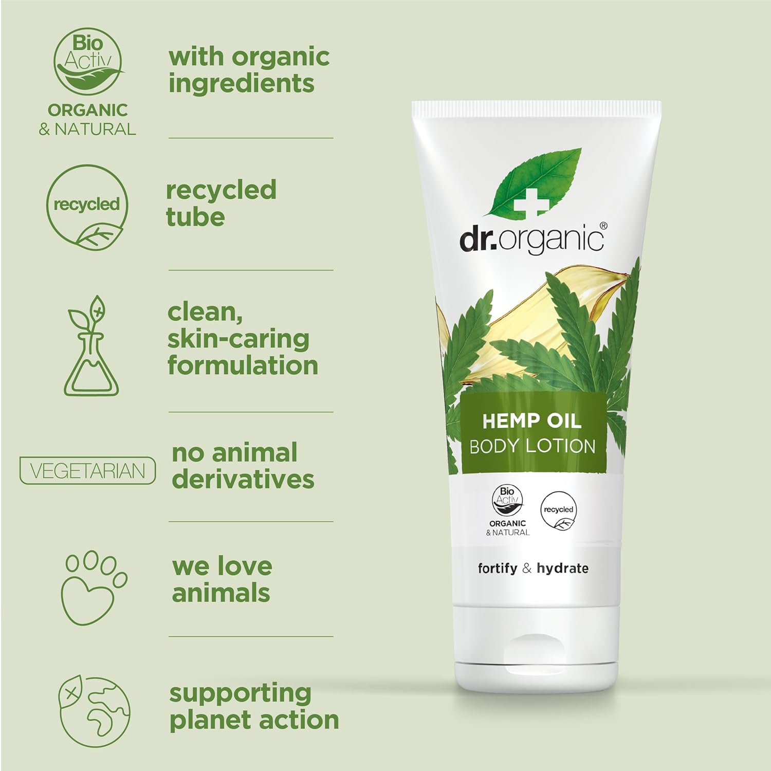 Dr Organic Hemp Oil Skin Lotion 200ml by Dr. Organic