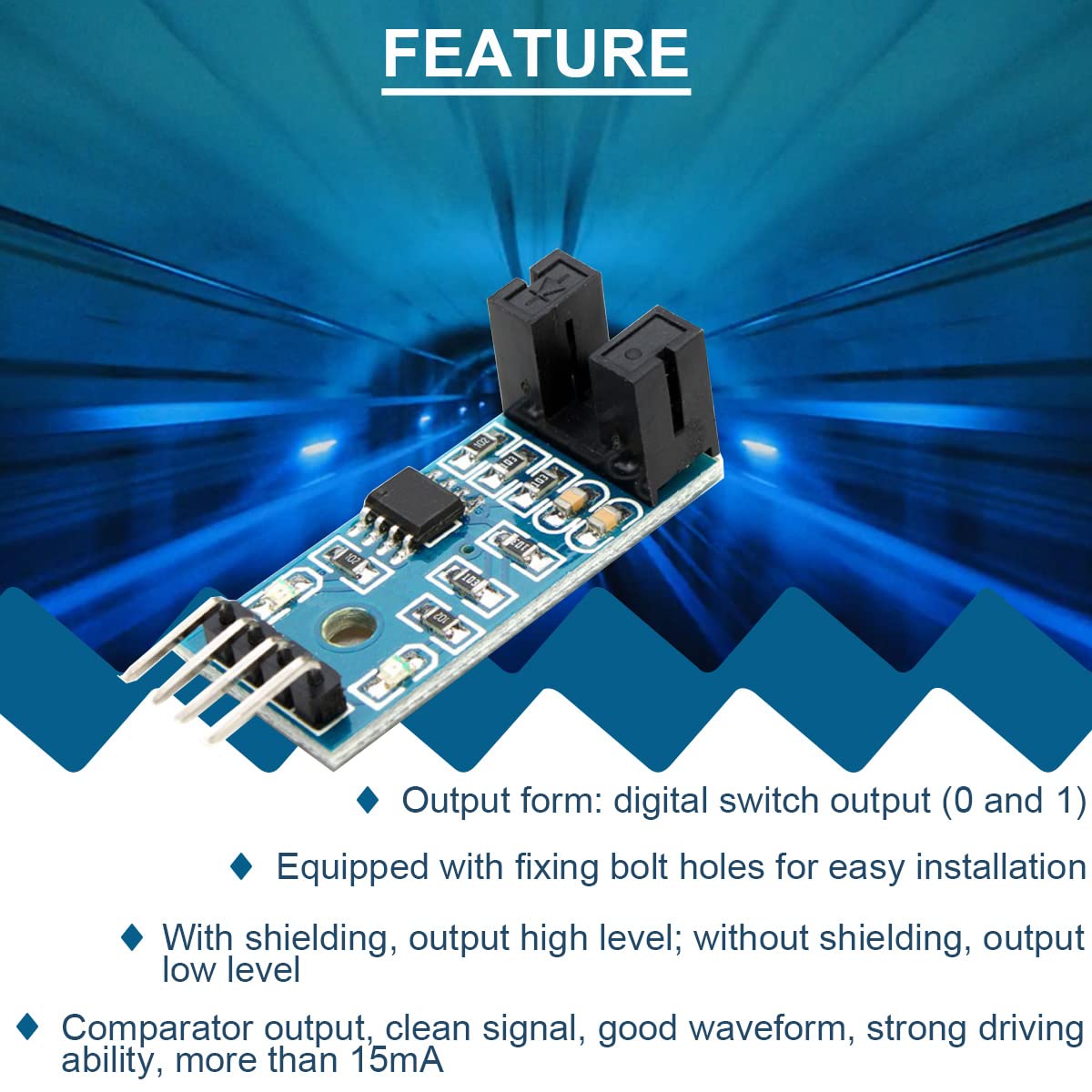 Snapklik.com : DAOKAI 5PCS LM393 Comparator Speed Sensor Module Slot ...