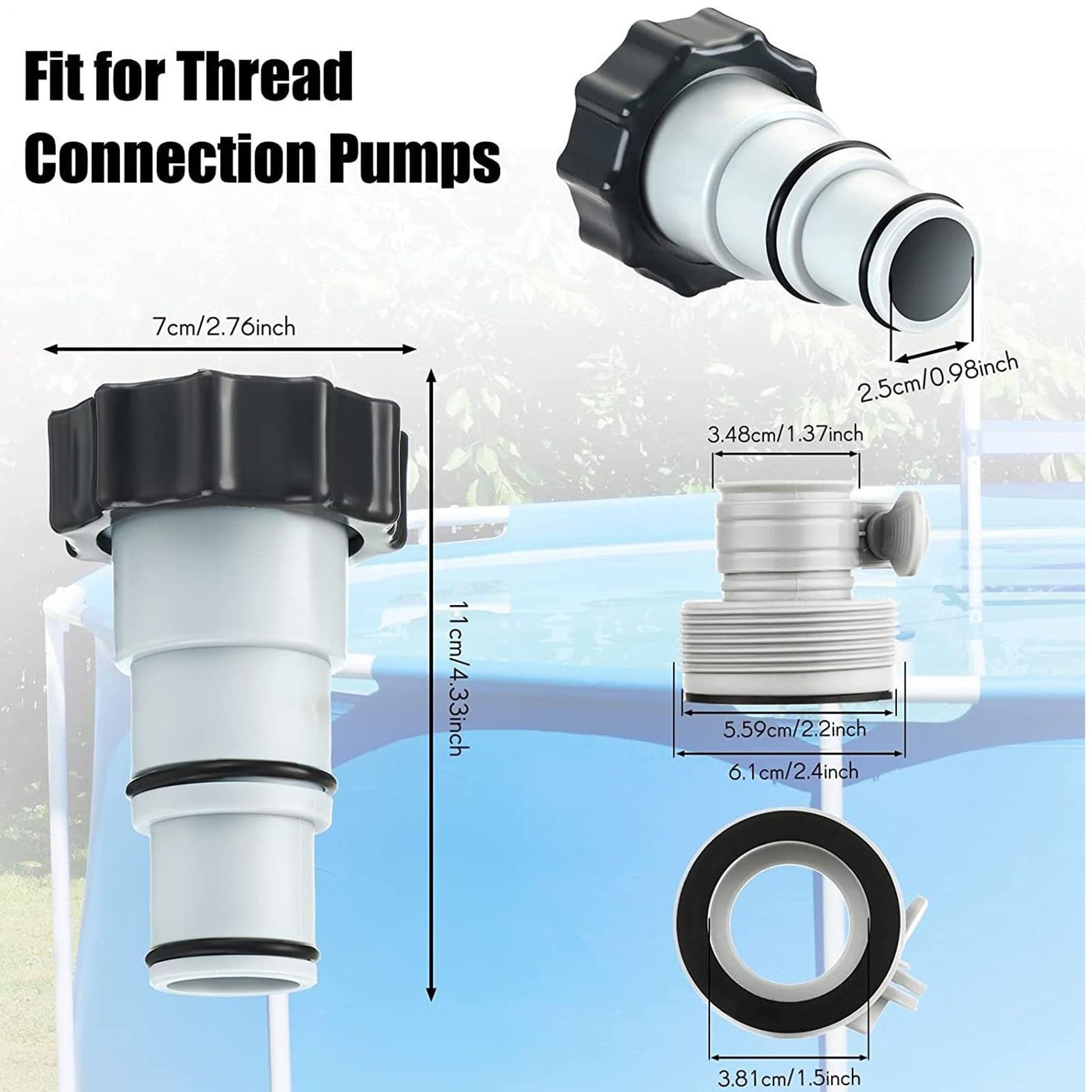 Schlauch für Pool – Ersatzschläuche für Poolpumpe | 38 mm Schlauch für Reparatur, Werkzeug, Schutz, Wartung und Reinigung und Zirkulation von Sanitärwasser