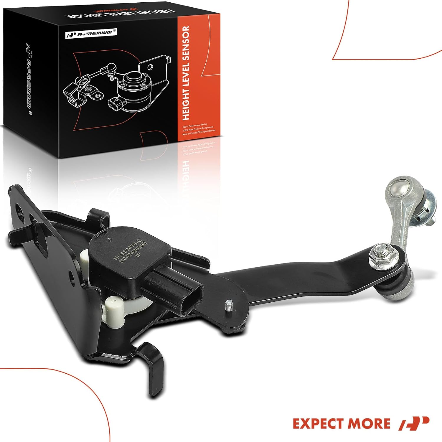 A-Premium Ride Height Level Sensor Compatible with Lexus LS460 2007-2015, LS600H 2008-2015, Rear Right Passenger Side, Replace# 8940750070