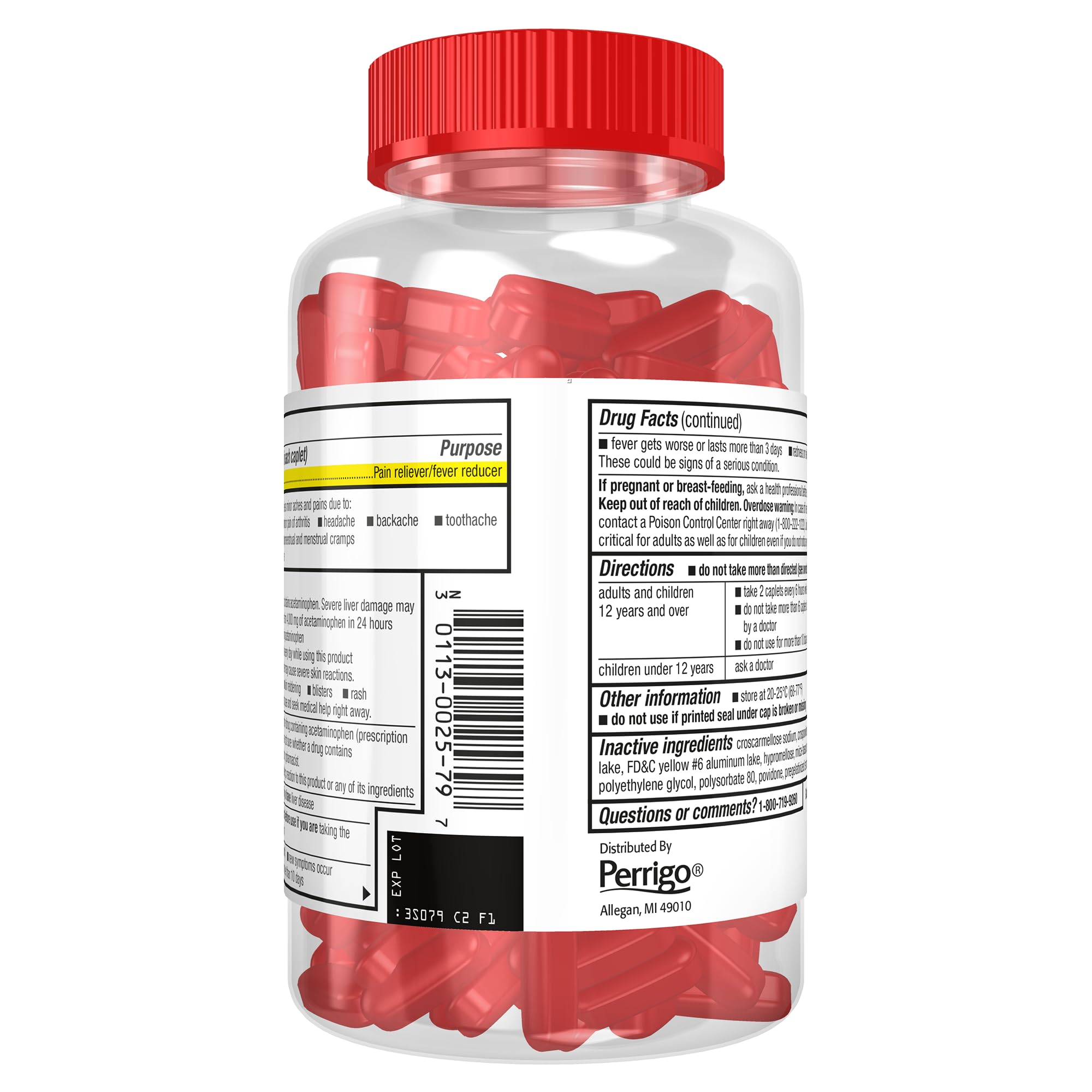 GoodSense Rapid Release Acetaminophen Caplets, 500 mg, 400 Count — Amazon image 3