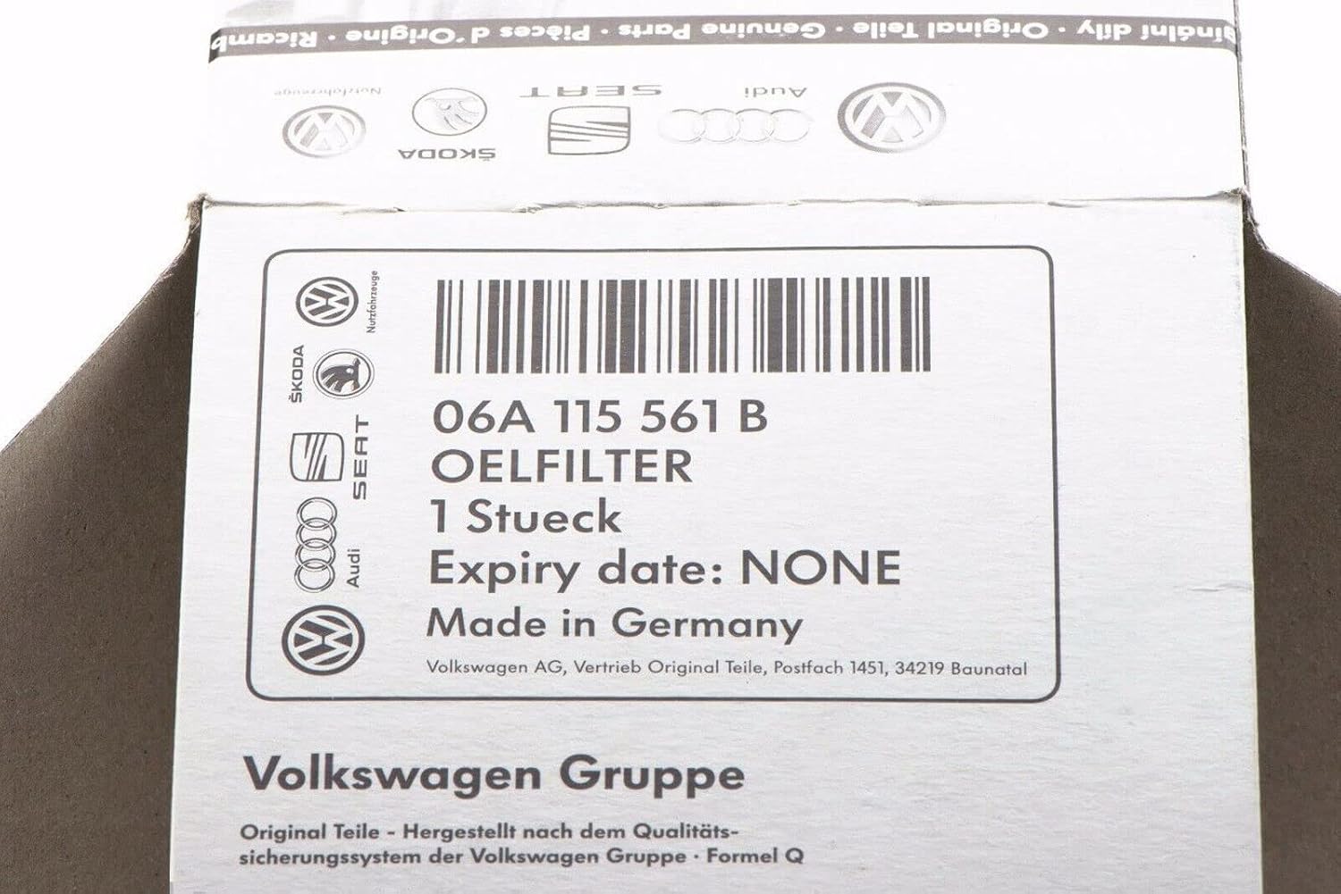 Volkswagen 06A 115 561 B, Engine Oil Filter