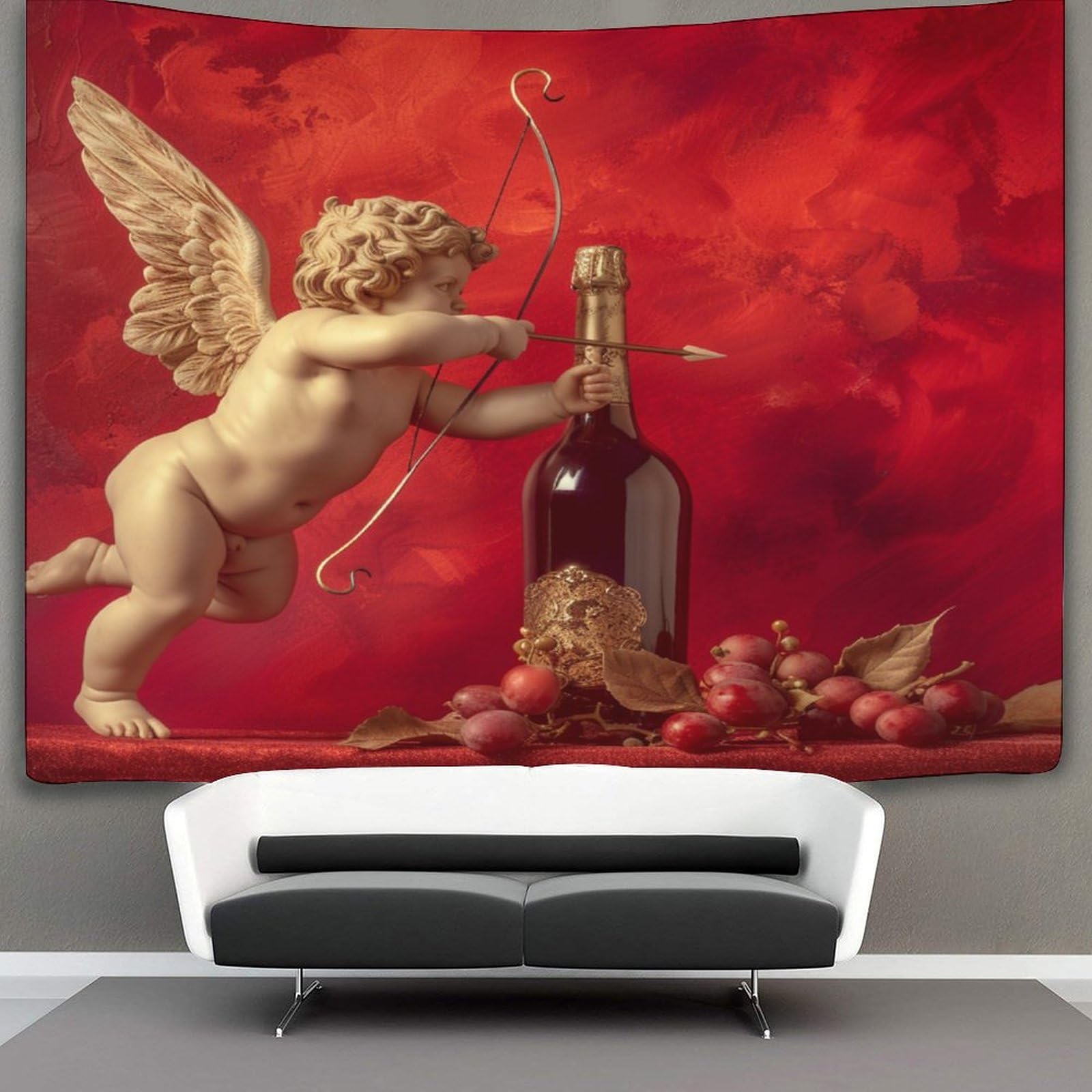 kaiyun Cupidon Tapestry,Romantic Wall Hanging,Wall Art for Bedroom Aesthetic Home Decoration for Living Roombedroom 150cmx200cm