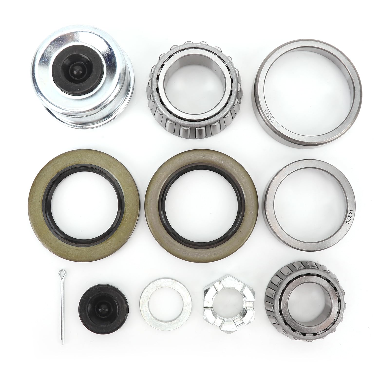 Boat Trailer Axles Hub Wheel Bearing Kit, Boat Trailer Axles Hub Bearings for Boat Trailer with 1.25in to 1.75in Tandem Axles 5200to to 7000lb D42 Spindle