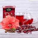 Dabri Hibiscus Green Tea 80gm Combo (Pack of 2 x 40gm Each Tin Box) Premium Loose Leaf Blend with Cinnamon,Clove & Green Tea|Pure Natural Hibiscus tea leaves & Spices|Manage Weight, Hair Regrowth gallery image