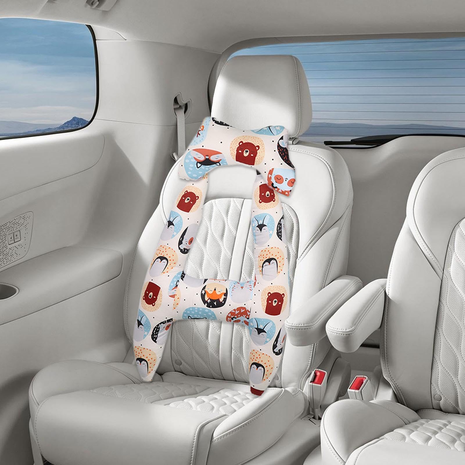 Almohadas de viaje – Juego de 2 cojines de reposacabezas de coche