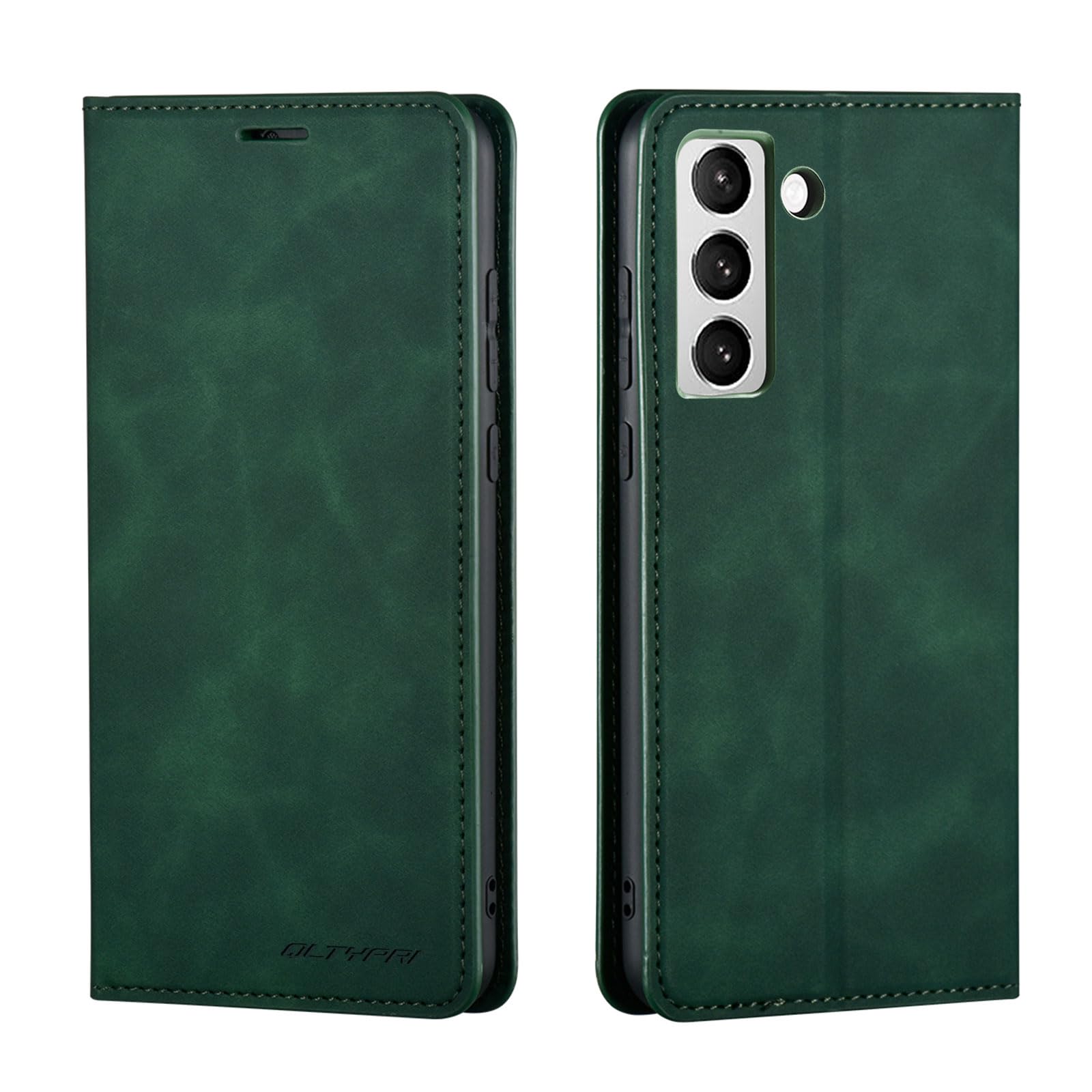 QLTYPRI Case for Samsung Galaxy S24 Plus 6.7", Premium PU Leather Cover TPU Bumper with Card Holder Kickstand Hidden Magnetic Adsorption Shockproof