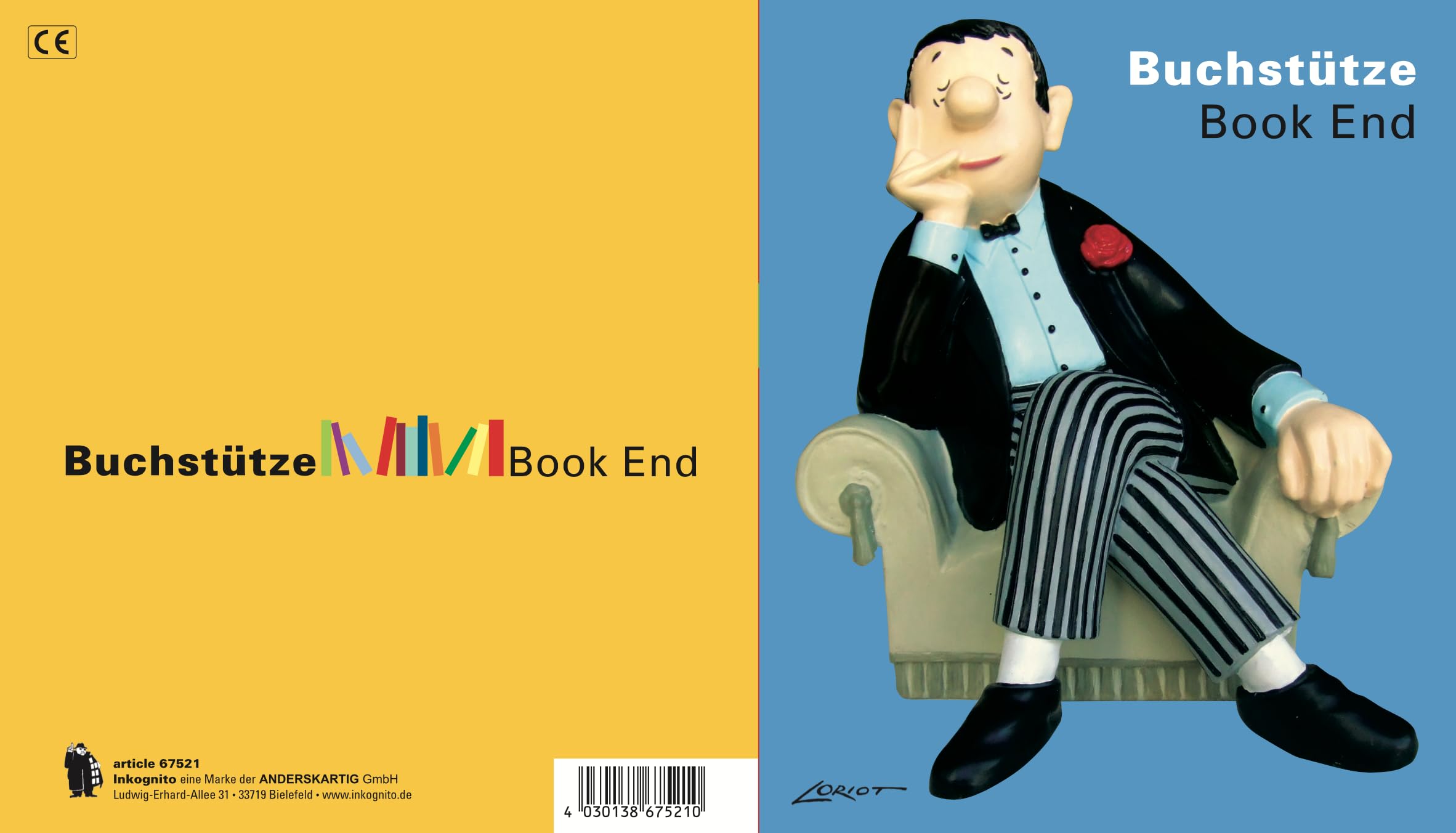 Buchstütze Loriot - Herr im Sessel