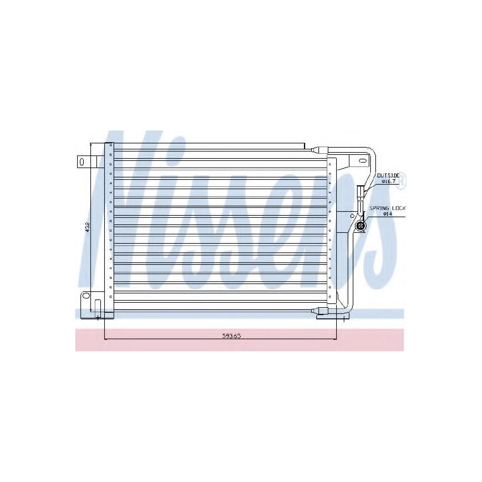 Nissens 94346 Condensatore Climatizzatore Senza Essiccatore-image