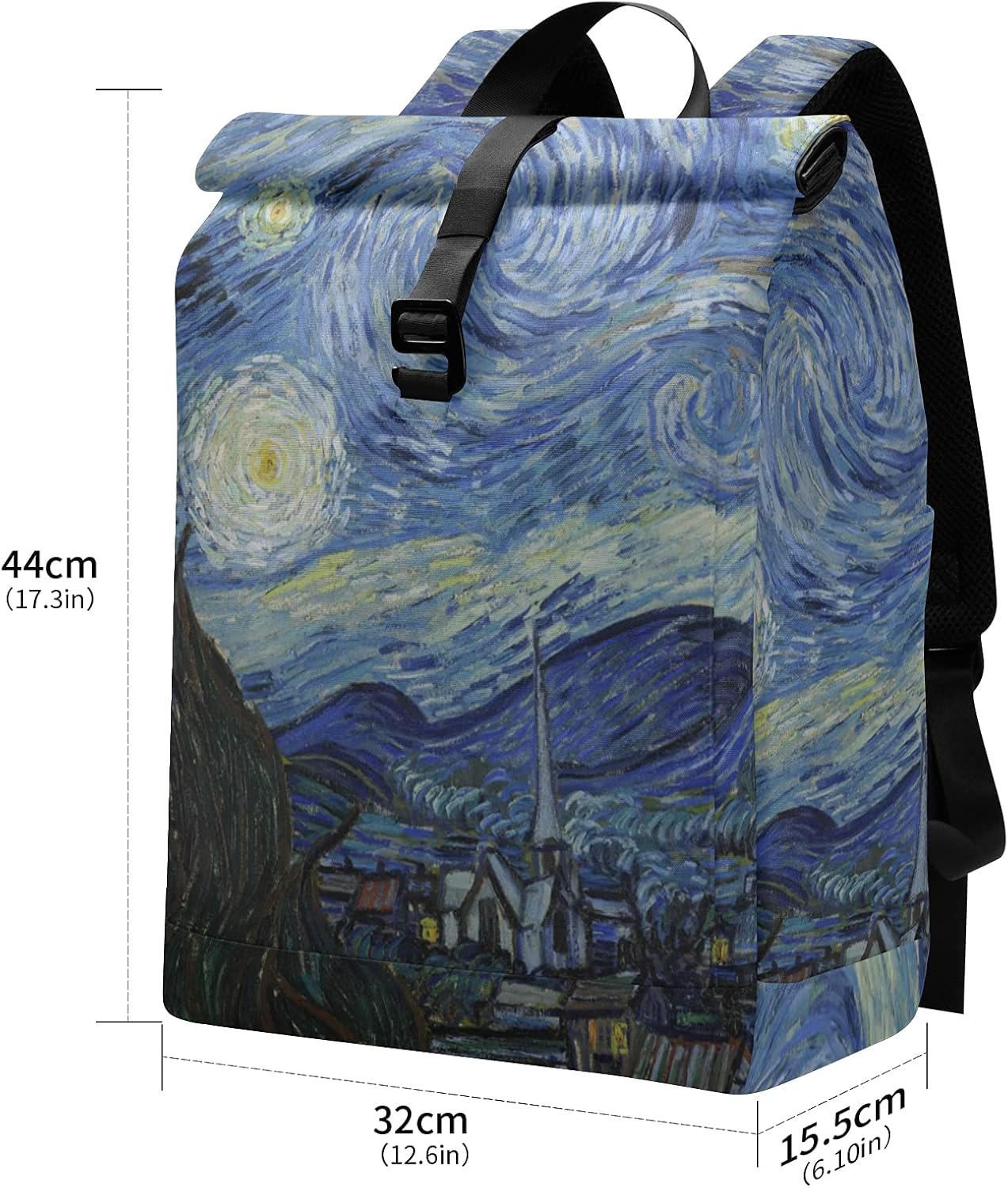OREZI Big Schoolbag Roll Top Backpack Laptop Backpack Travel Backpack for Kid's Adult