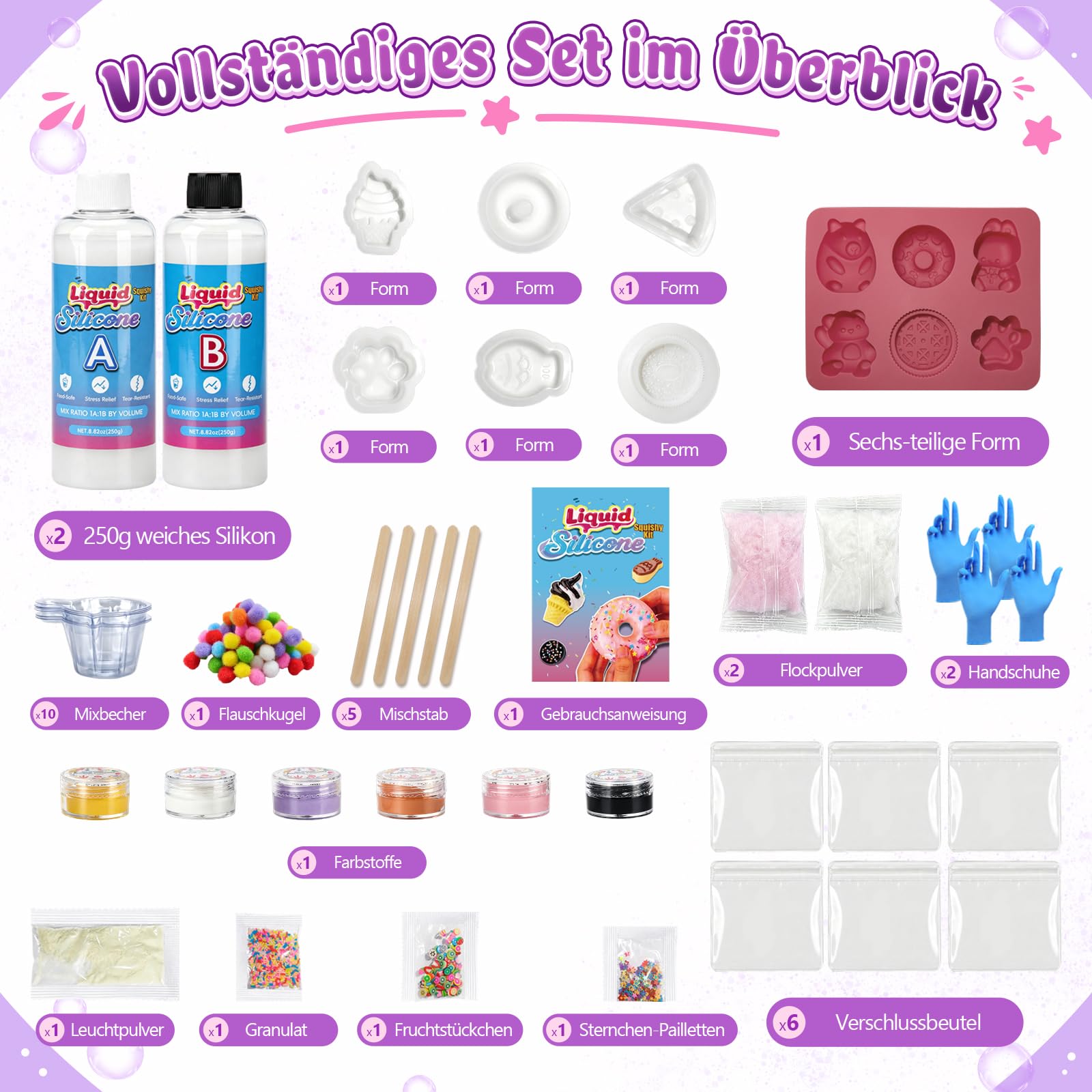 Squishy Selber Machen Set Squishies Selber für Kinder & Erwachsene