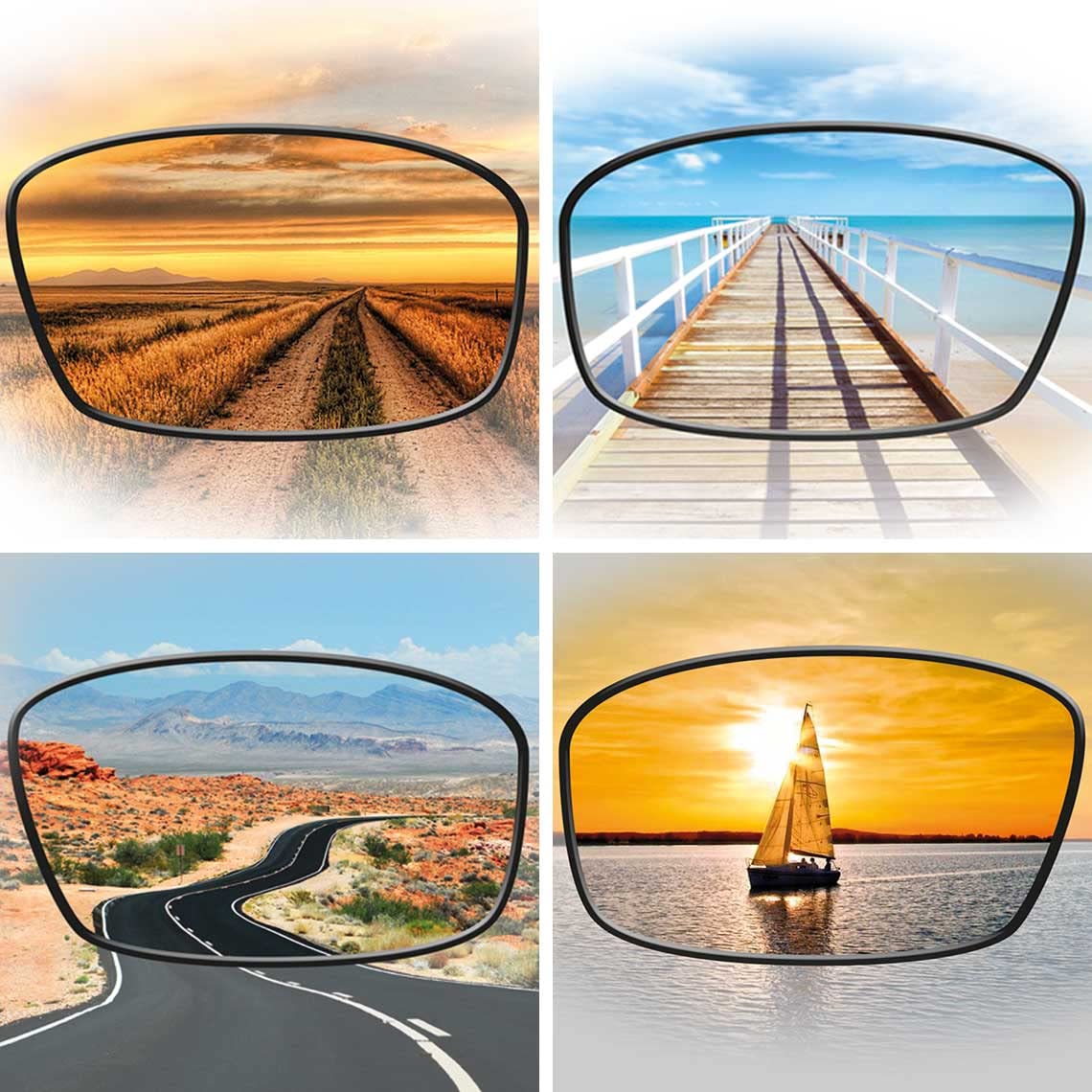 Mediashop HD Polar View - polarisierte Sonnenbrille - Damen & Herren - Sportbrille - Brillen Set braun - Fahrerbrille mit UV400 Schutz - Unisex - Fahrradbrille