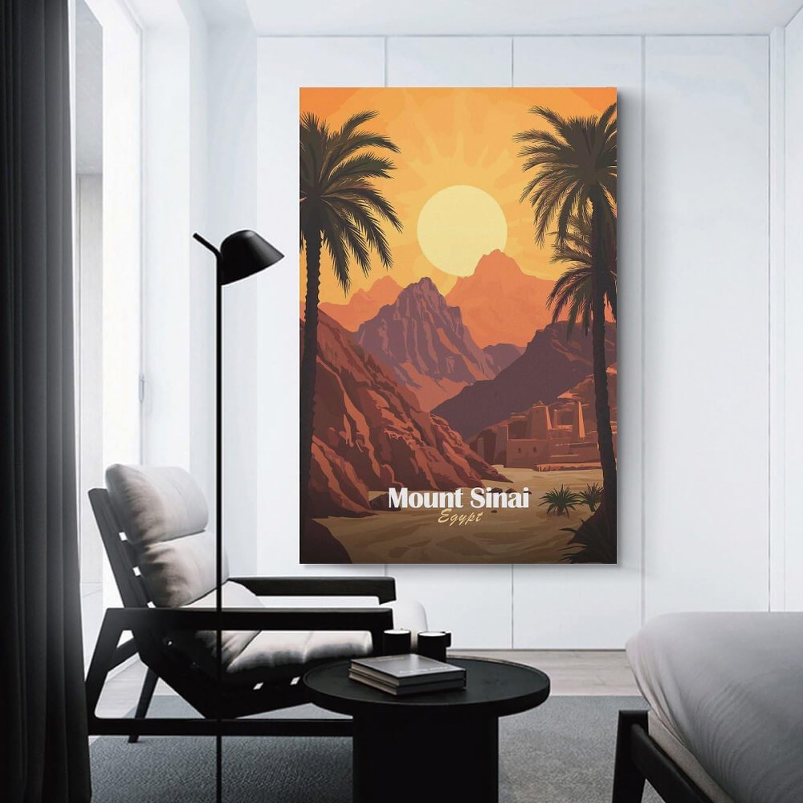 Junmoney Unframe-Style-19 Wall Art Print Mount Sinai Sunset, 20X30inch(50X75cm), For Living Room, Lounge Or Sitting Room, Eye Catching Artwork For Blank Walls