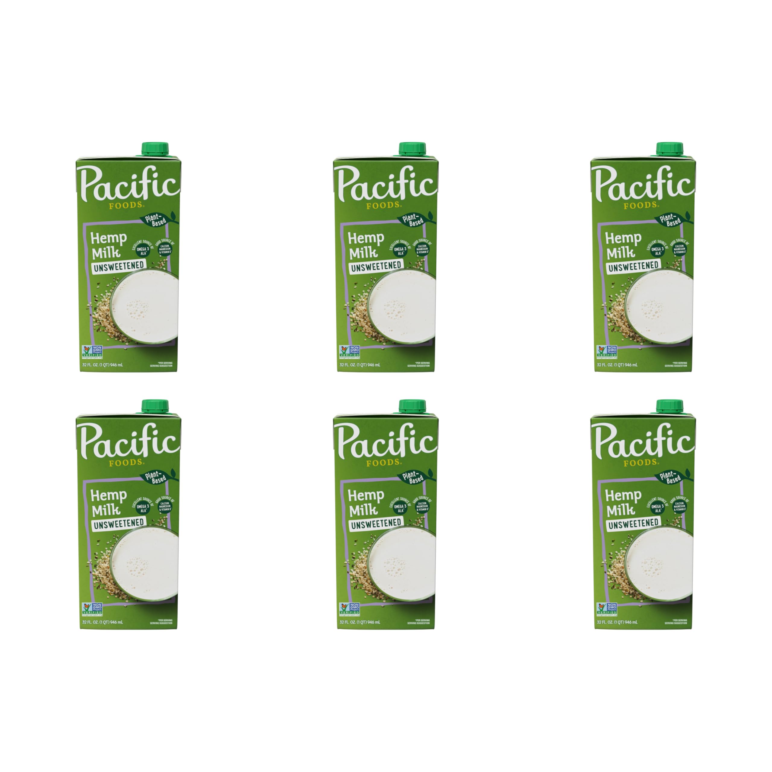 Pacific Foods Hemp Milk / 32 Fl Oz (Pack of 6) / 1 Hemp Milk